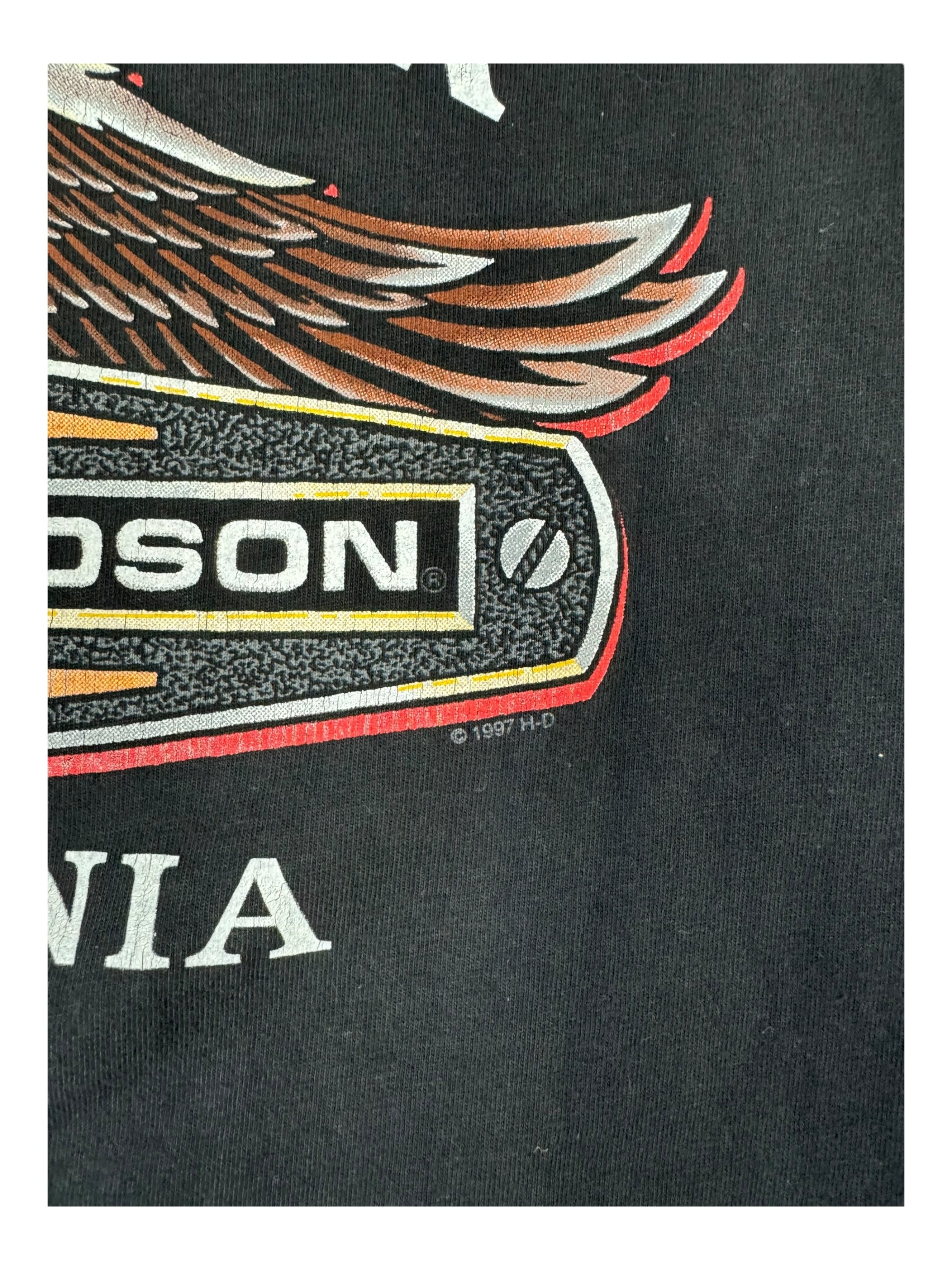 Harley Davidson 90s Black Twin Cam 88 Cubic Inches Longsleeve Hanes Beefy Size XXL