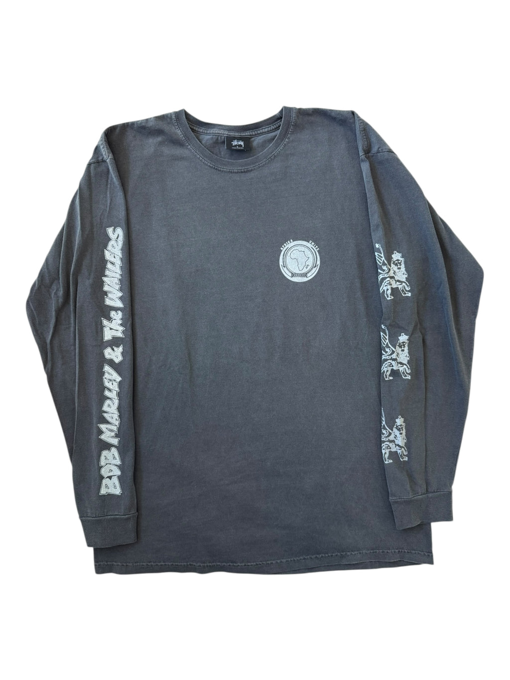 Stussy x Bob Marley Grey Longsleeve T-Shirt Size Large