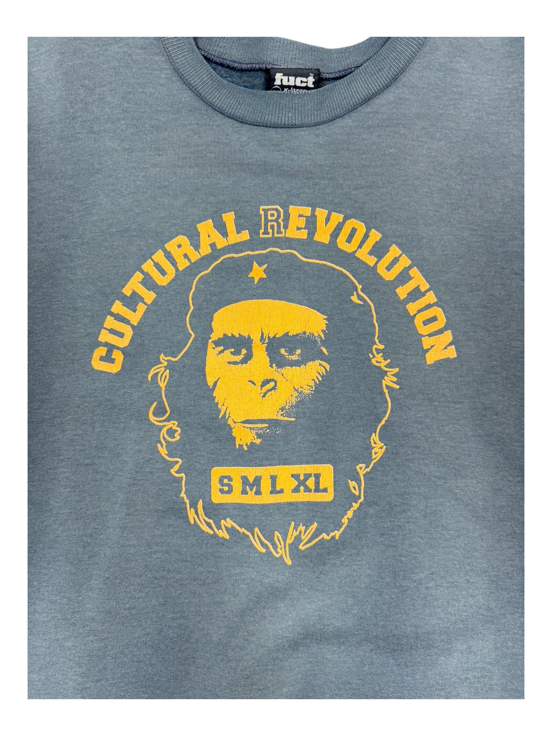 Fuct 90s Navy Culltural Revolution Crewneck Smoky Fade Champion Size XL