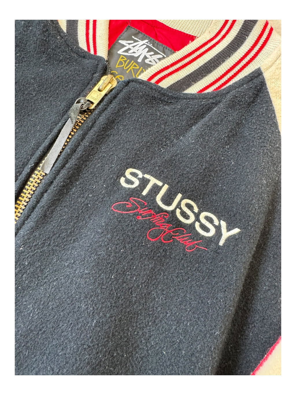 Stussy 90s 1991 Surf Jacket Fleece Burly Gear Size Medium