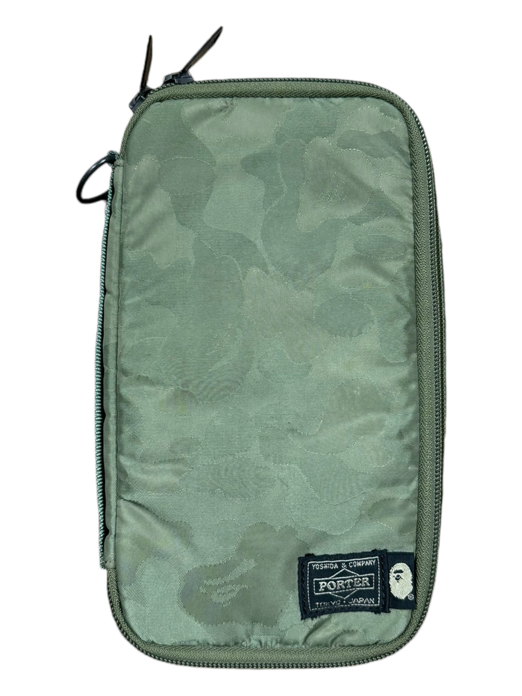 Bape 00s Bape x Porter Zip Up Wallet Travel Pouch Camo