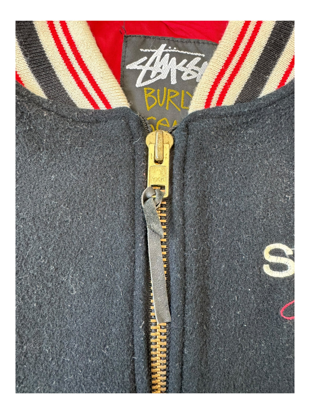 Stussy 90s 1991 Surf Jacket Fleece Burly Gear Size Medium