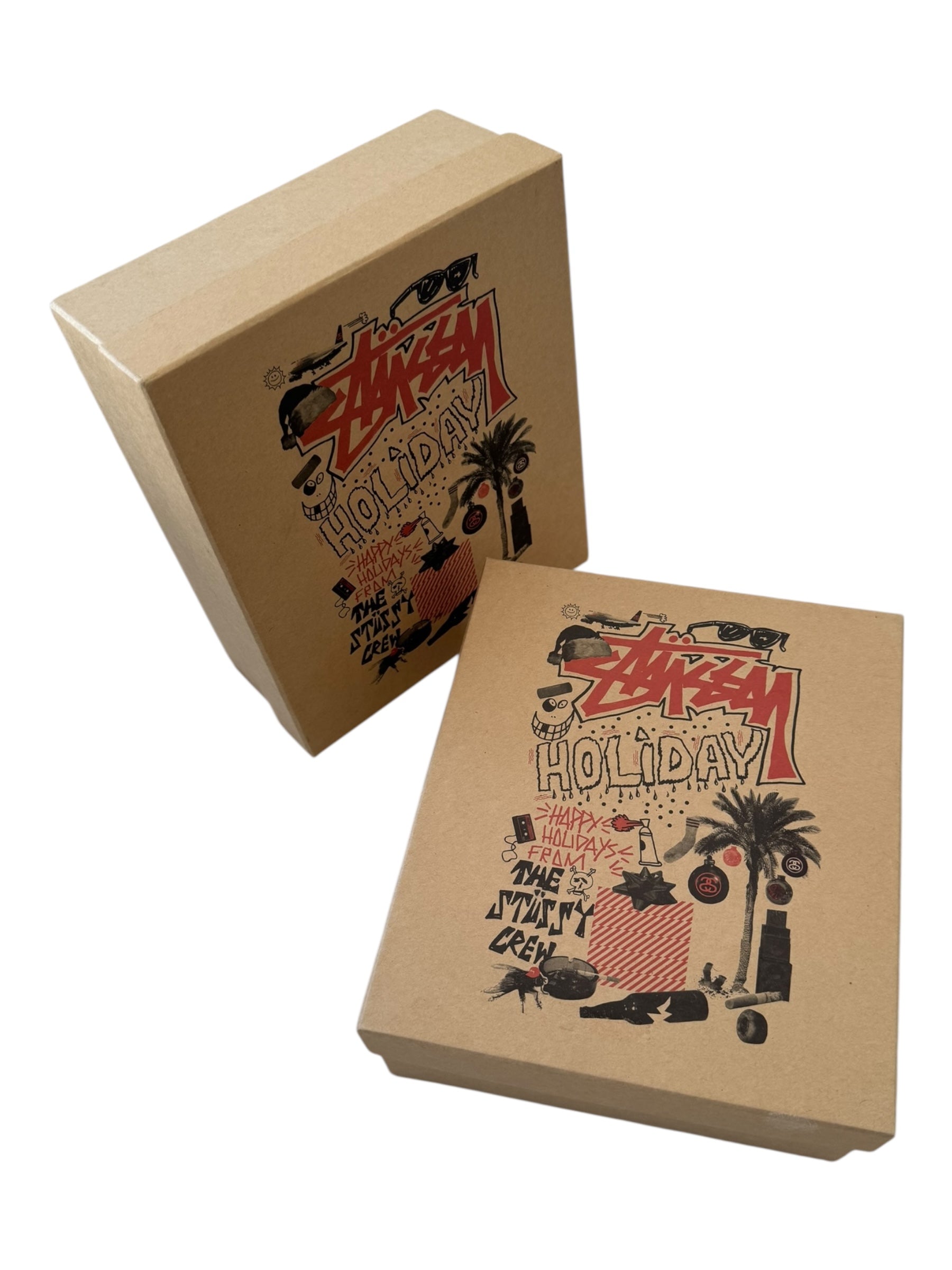 Stussy 00s Holiday Wine Glass Set 4 Individual Wine Glasses Gold Print