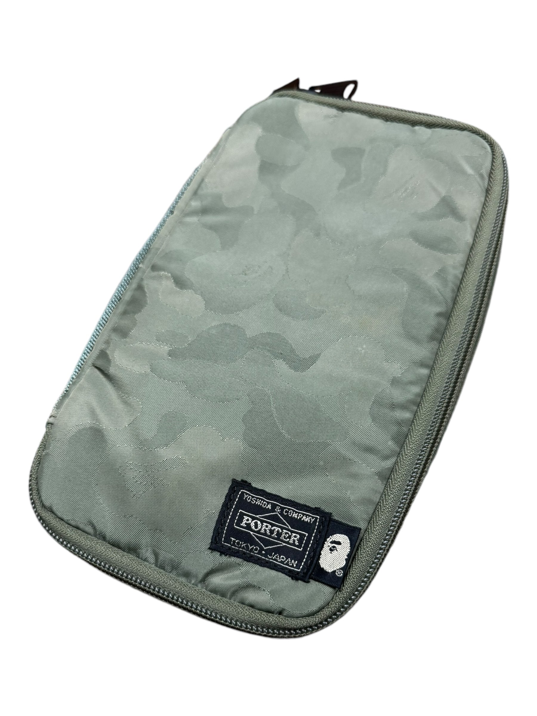 Bape 00s Bape x Porter Zip Up Wallet Travel Pouch Camo