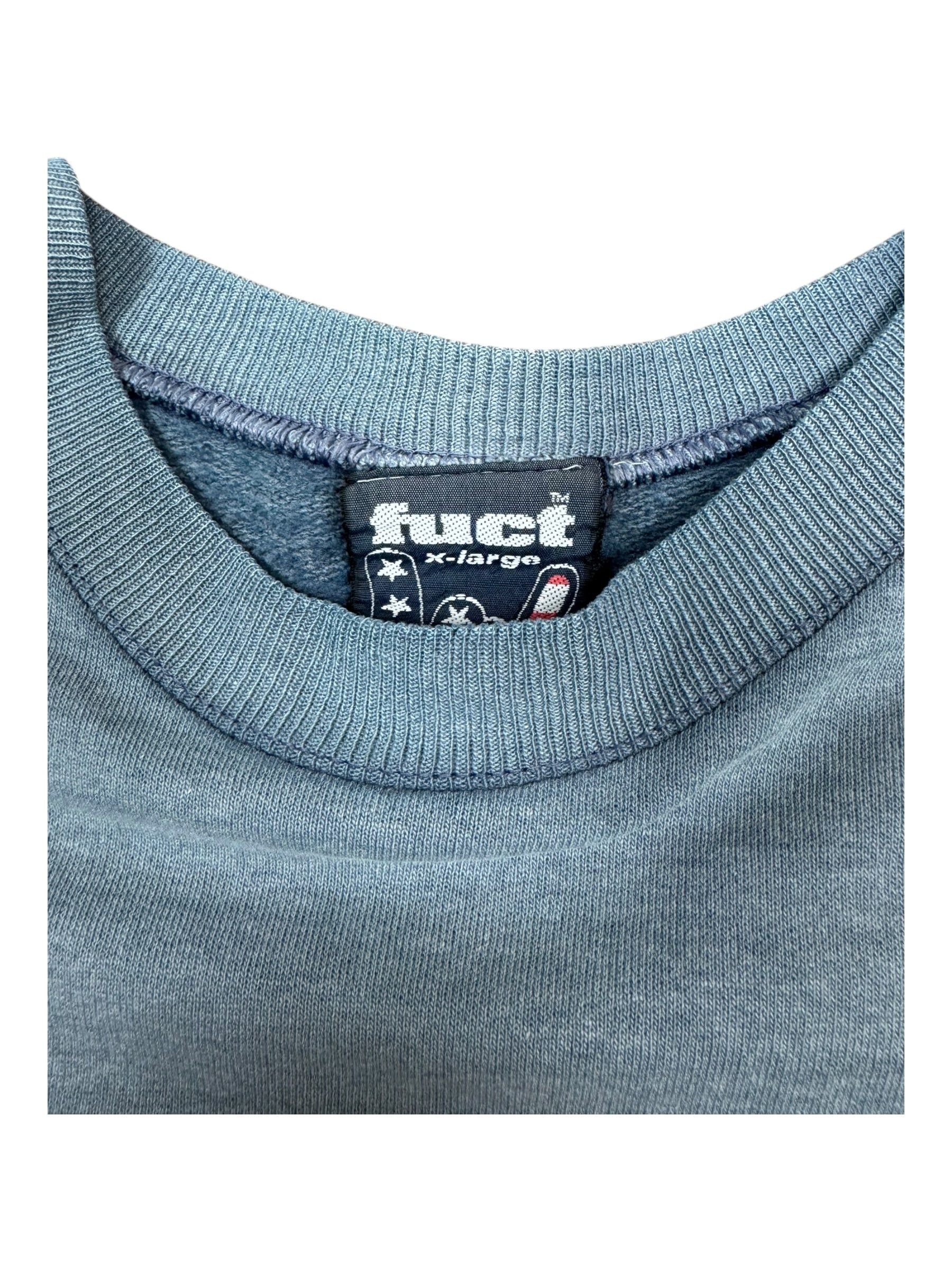 Fuct 90s Navy Culltural Revolution Crewneck Smoky Fade Champion Size XL