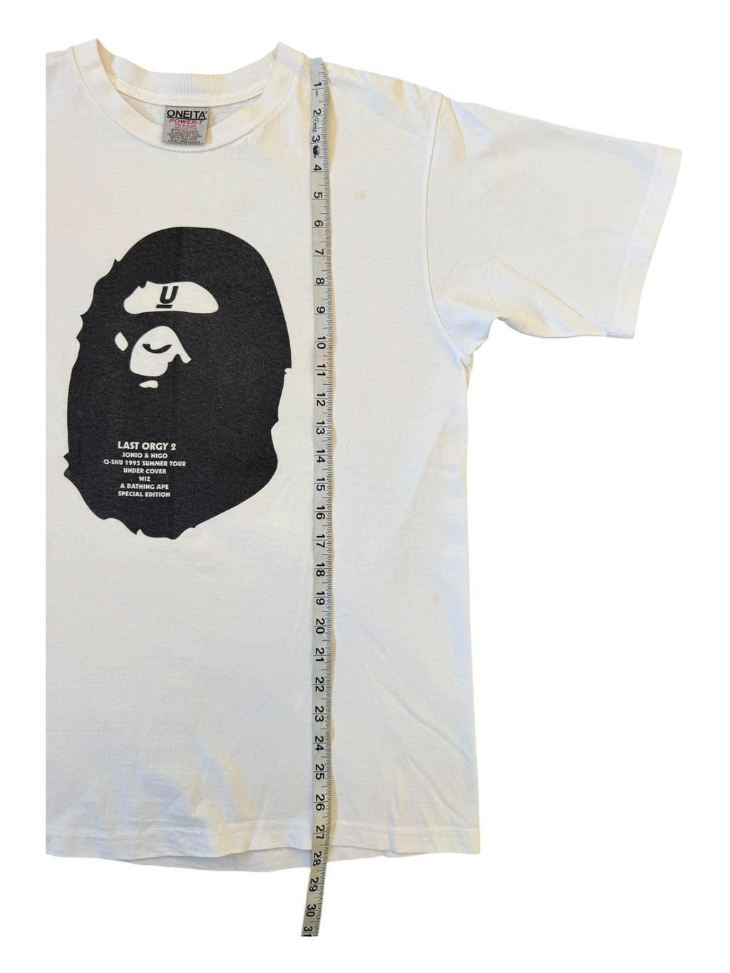 Bape 90s Bape x Undercover Last Orgy 2 1995 Tour Oneita Size Large