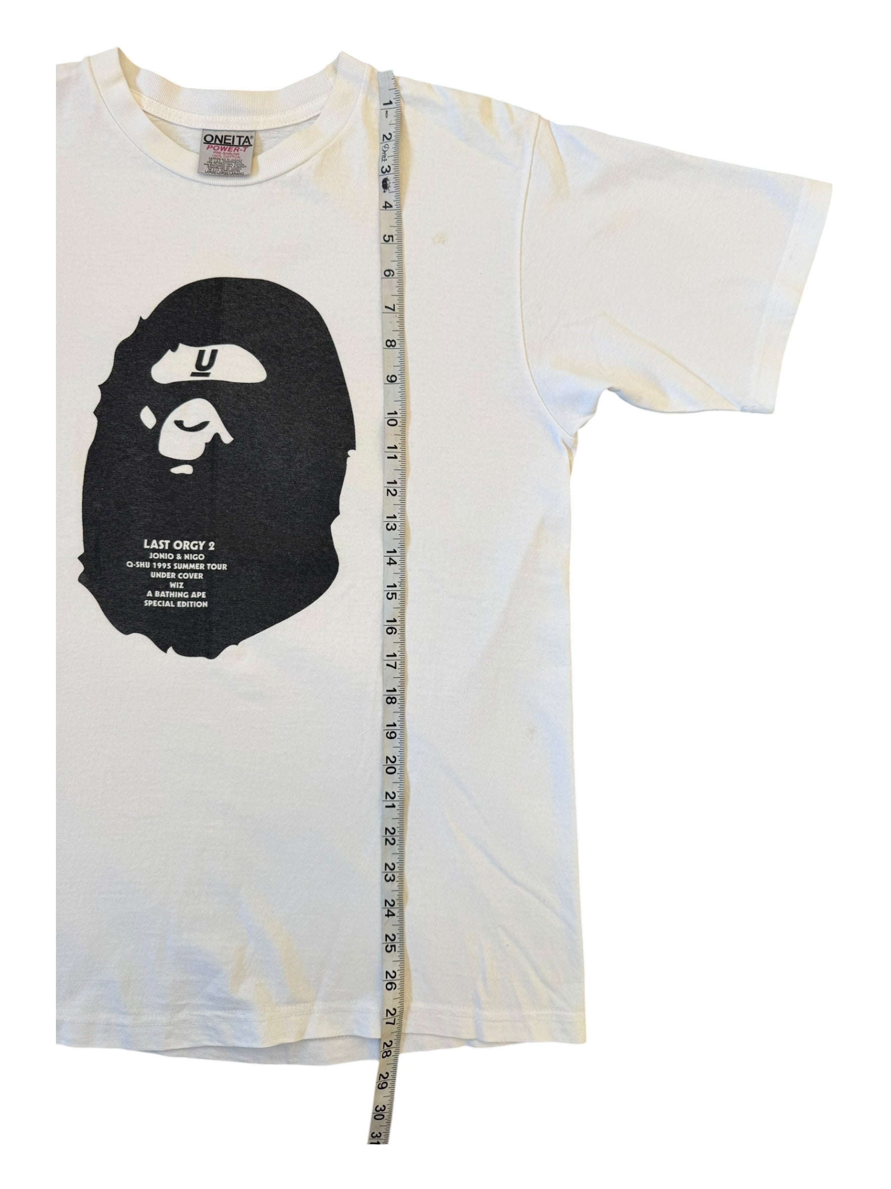Bape 90s Bape x Undercover Last Orgy 2 1995 Tour Oneita Size Large
