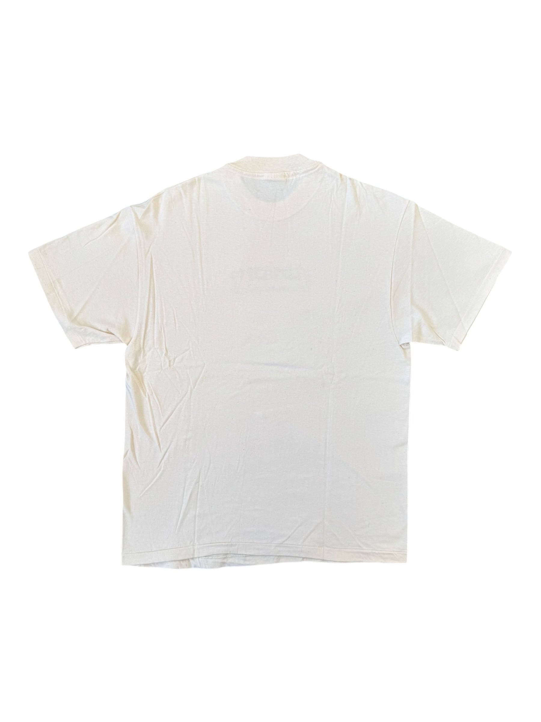 Union Wheel Co. 90s Tan Logo T-Shirt Hanes Beefy Tag Size Large