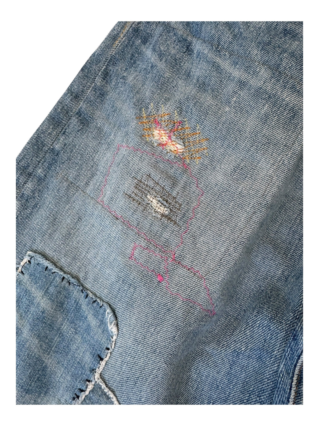 Polo Ralph Lauren Modern Pink Patchwork Denim Size 36 x 32