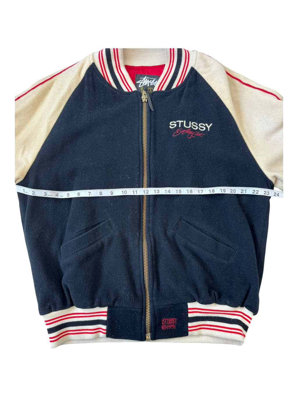 Stussy 90s 1991 Surf Jacket Fleece Burly Gear Size Medium