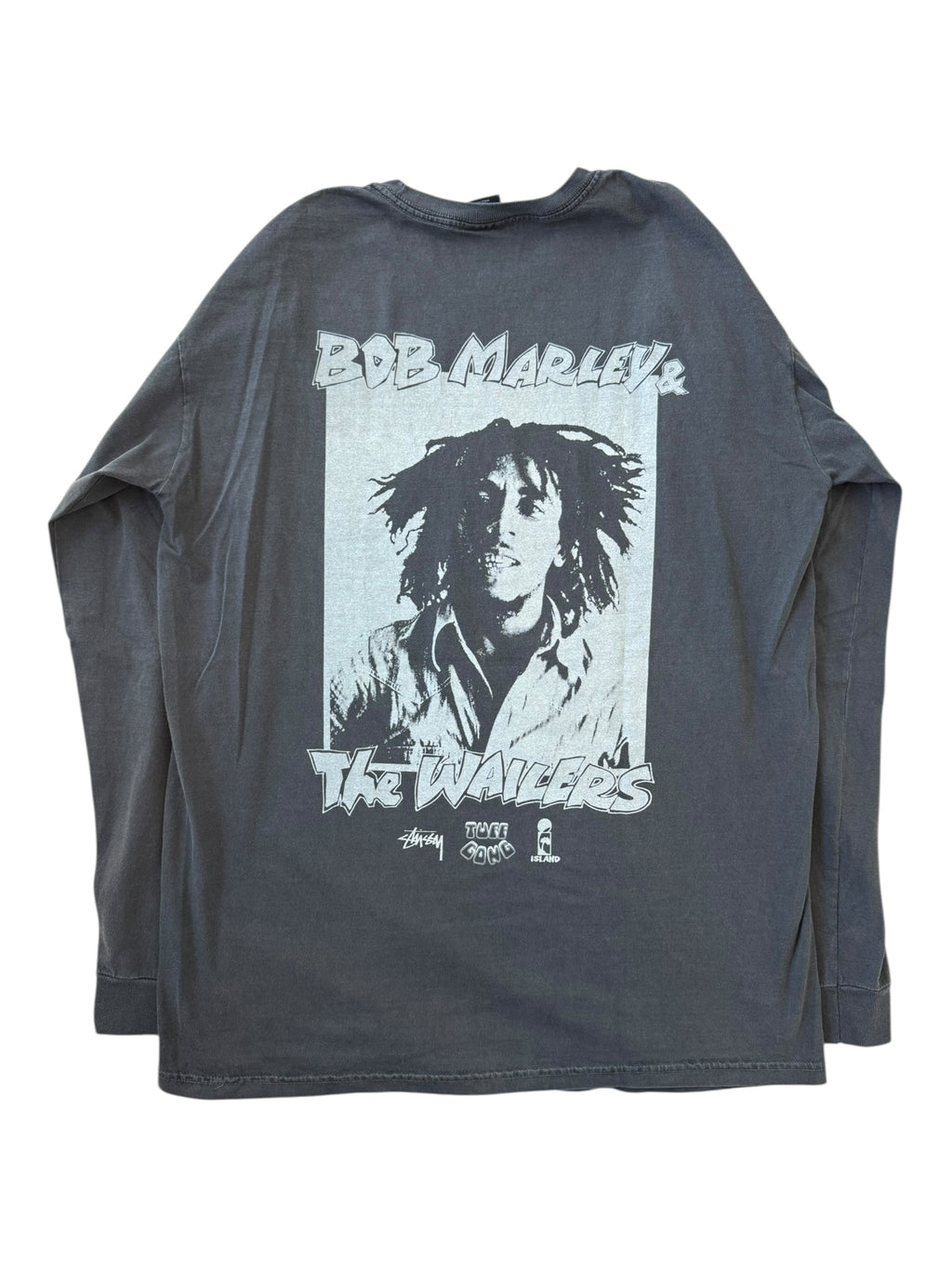 Stussy x Bob Marley Grey Longsleeve T-Shirt Size Large