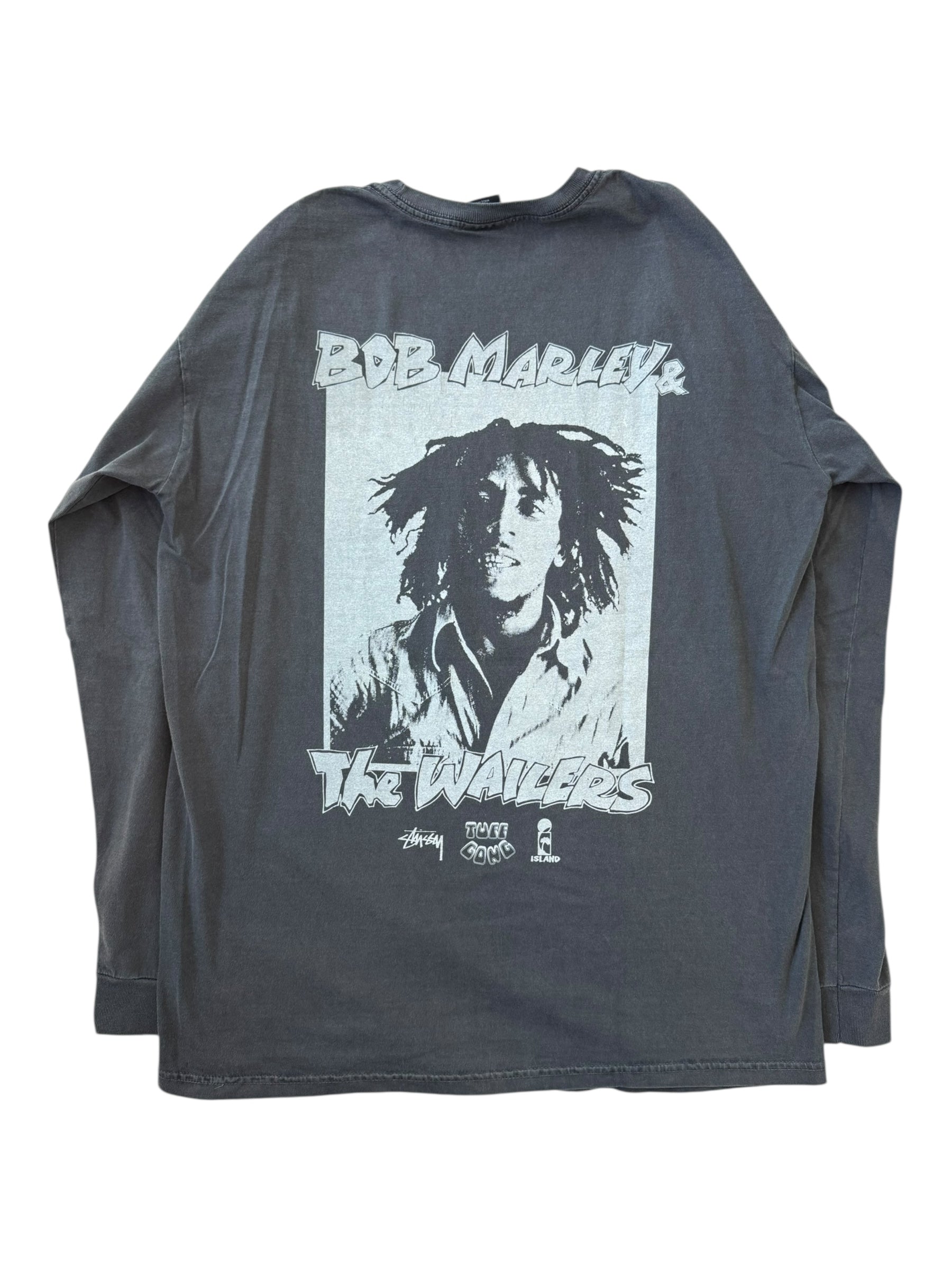 Stussy x Bob Marley Grey Longsleeve T-Shirt Size Large