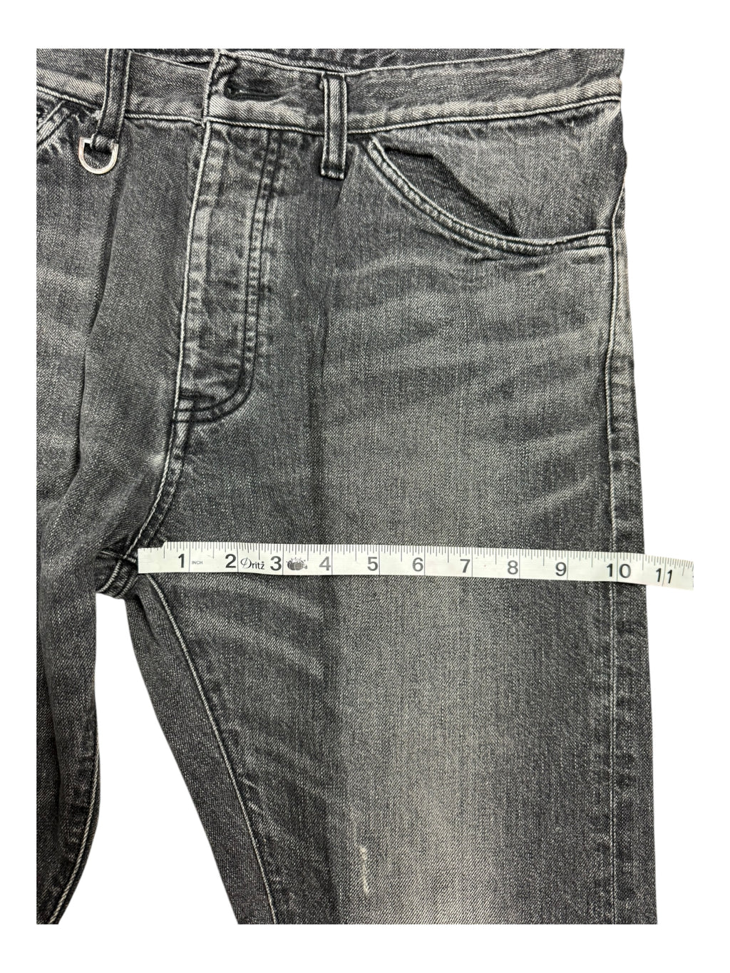 Stussy x Mastermind Black Denim Jeans Skull & Crossbones No Button Size 30/32