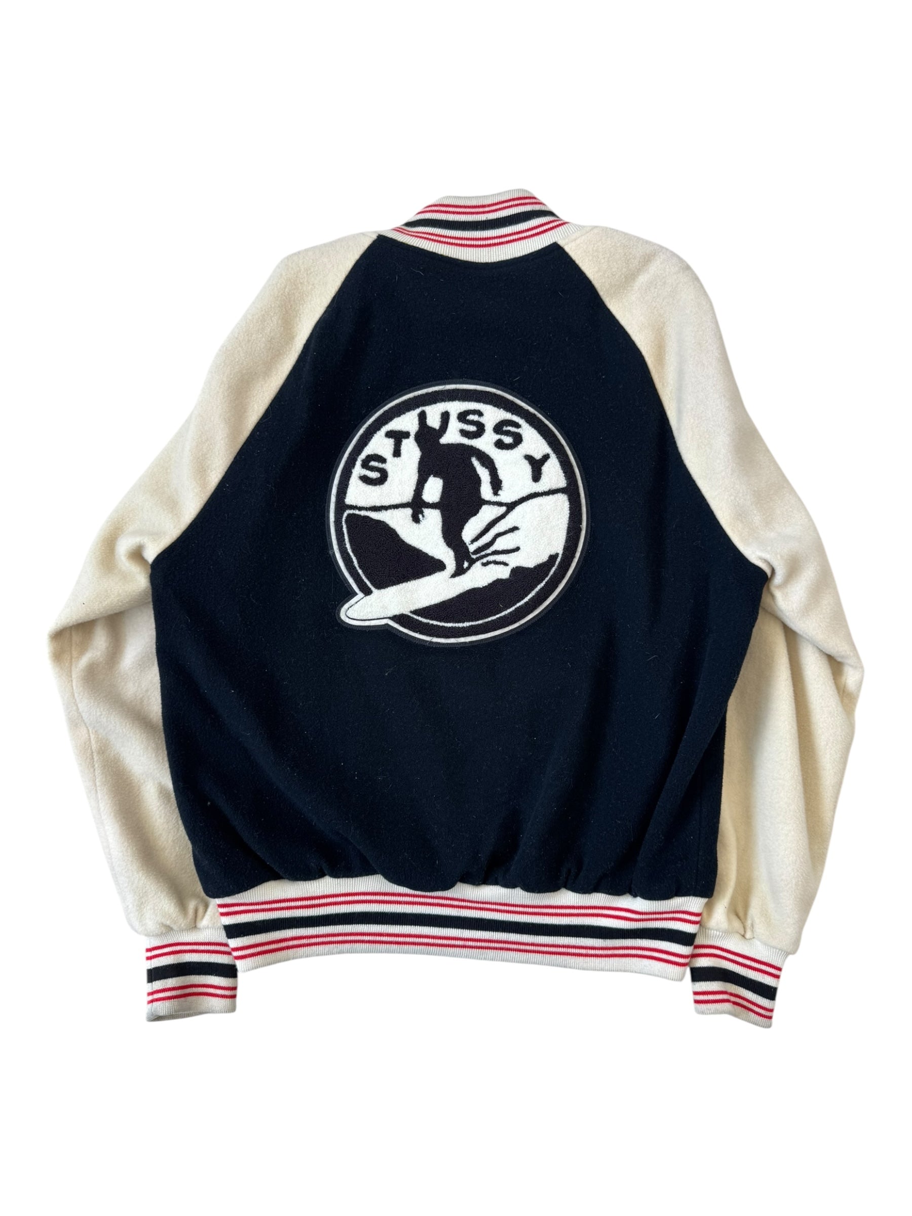 Stussy 90s 1991 Surf Jacket Fleece Burly Gear Size Medium