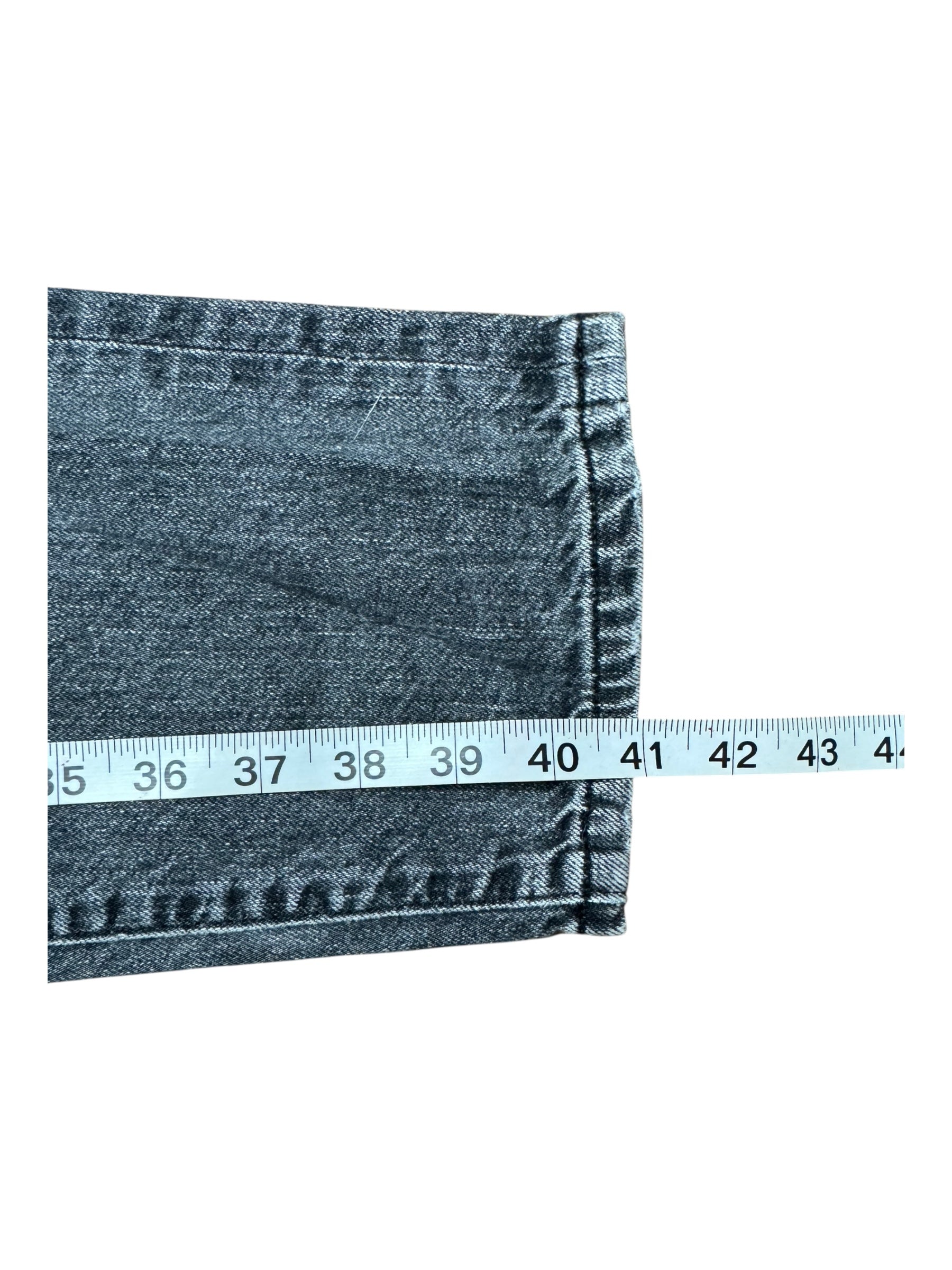 Stussy x Mastermind Black Denim Jeans Skull & Crossbones No Button Size 30/32