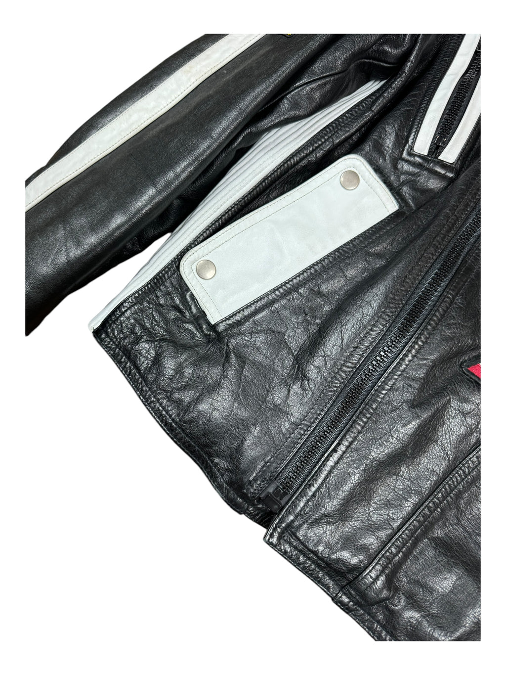 Polo Ralph Lauren 90s 1992 Alpine Ski Team Racing Leather Jacket Size Medium