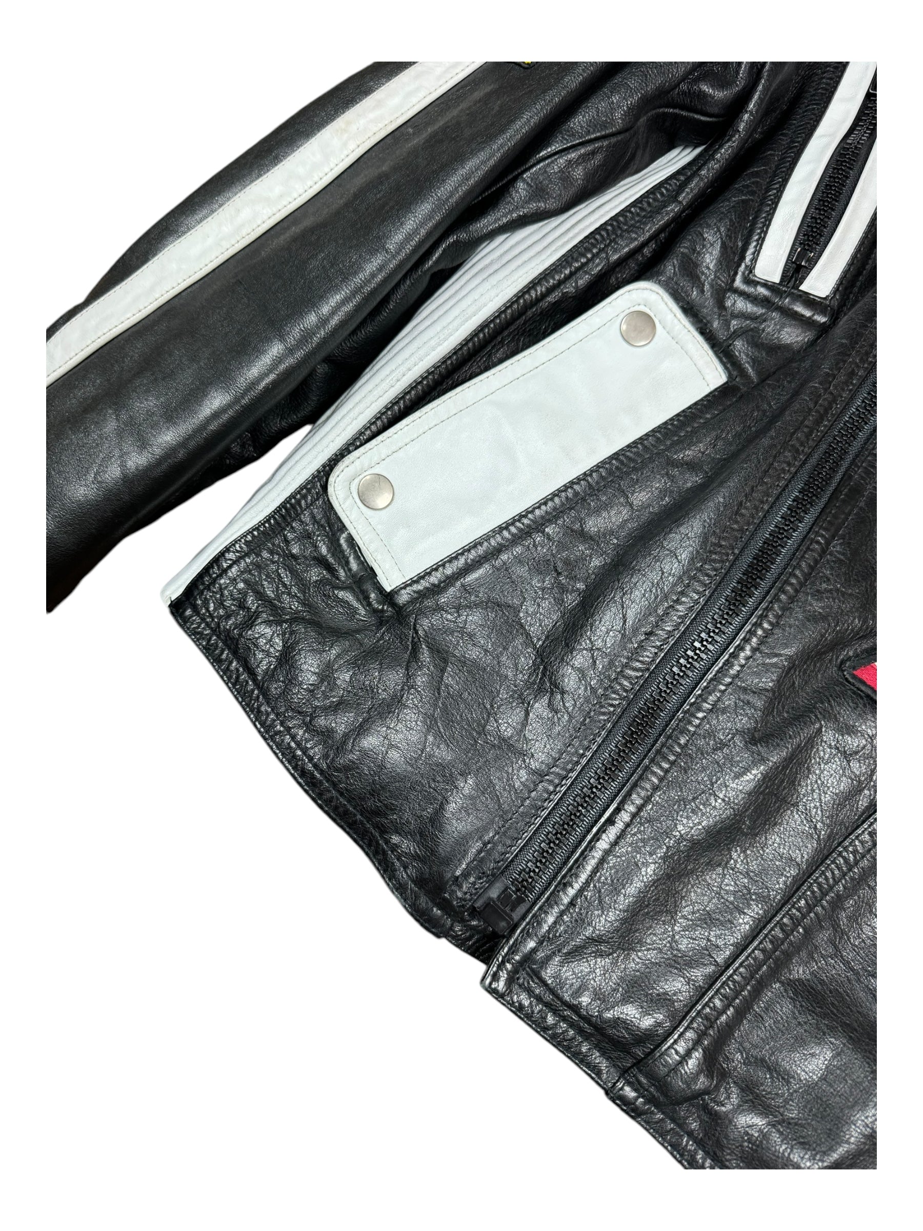 Polo Ralph Lauren 90s 1992 Alpine Ski Team Racing Leather Jacket Size Medium