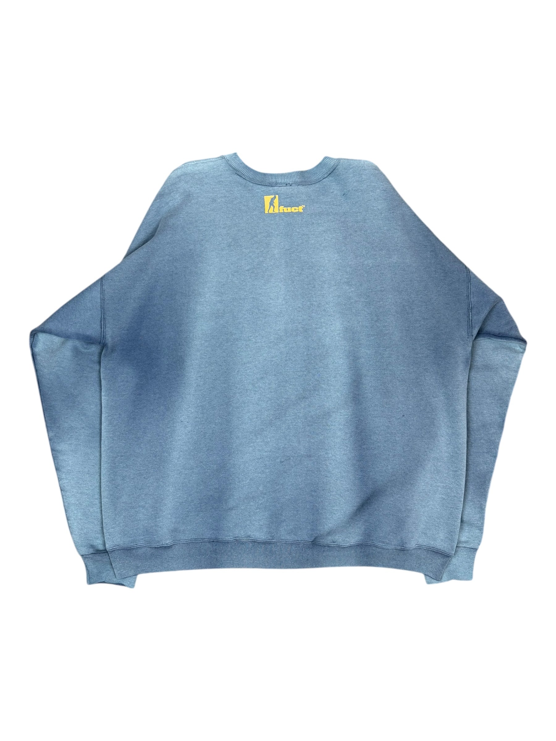 Fuct 90s Navy Culltural Revolution Crewneck Smoky Fade Champion Size XL