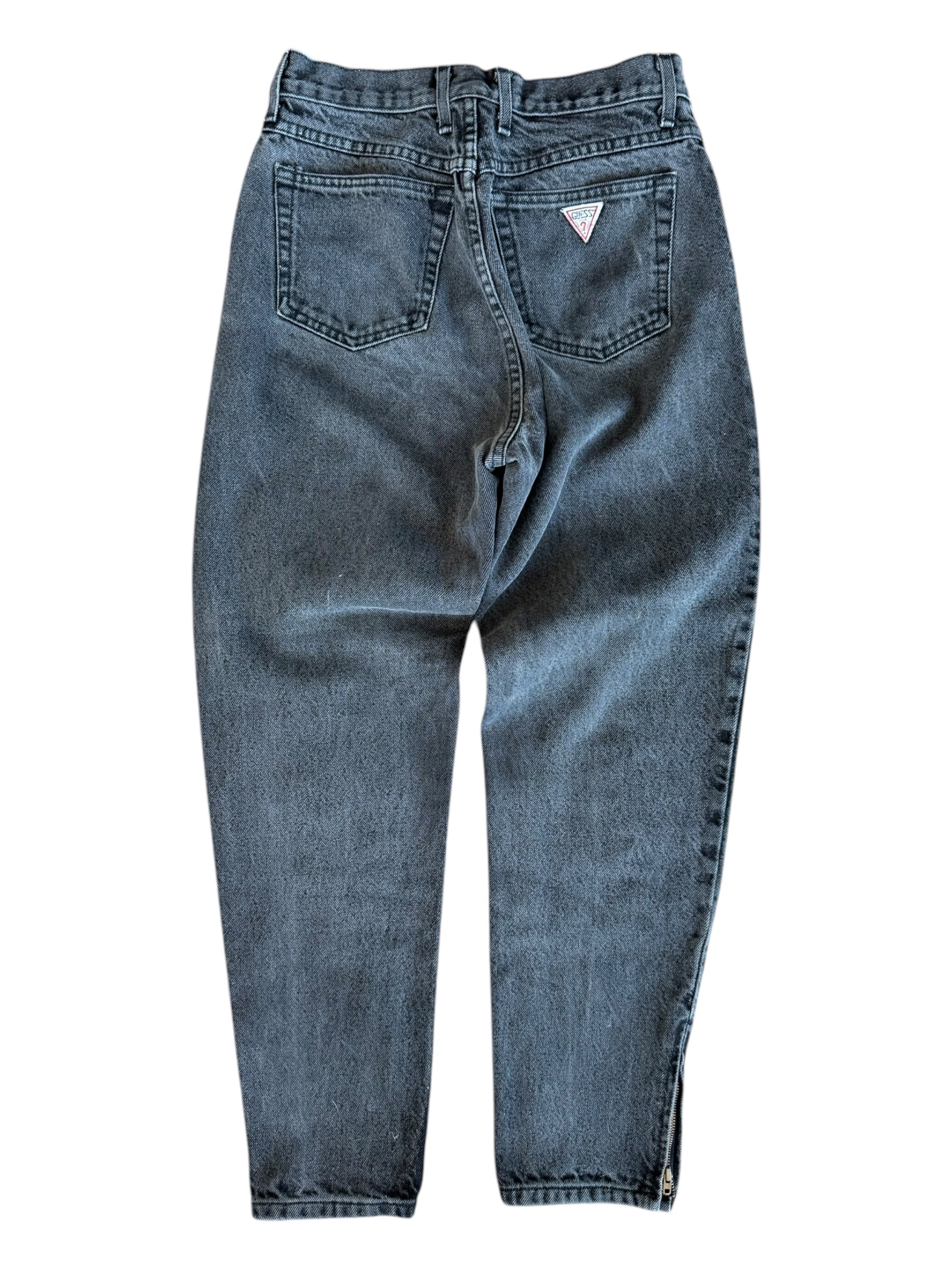 Guess 90's Women's Size 30 High Waisted Black Denim Straight Jeans USA