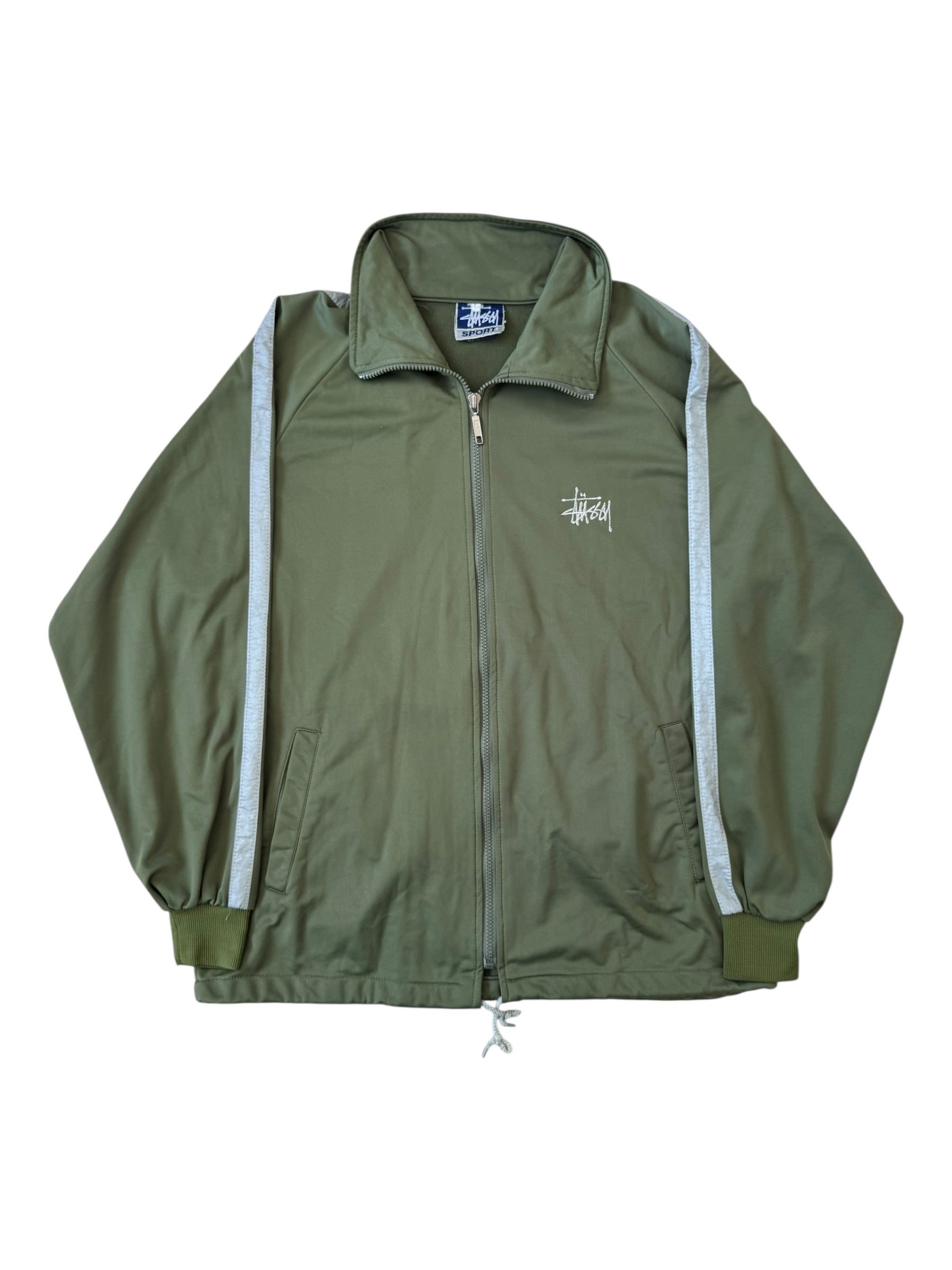 Stussy 90s Stussy Sport Green Track Jacket Size Large
