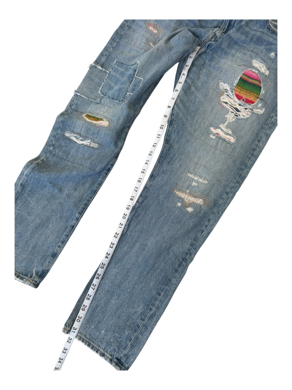 Polo Ralph Lauren Modern Pink Patchwork Denim Size 36 x 32