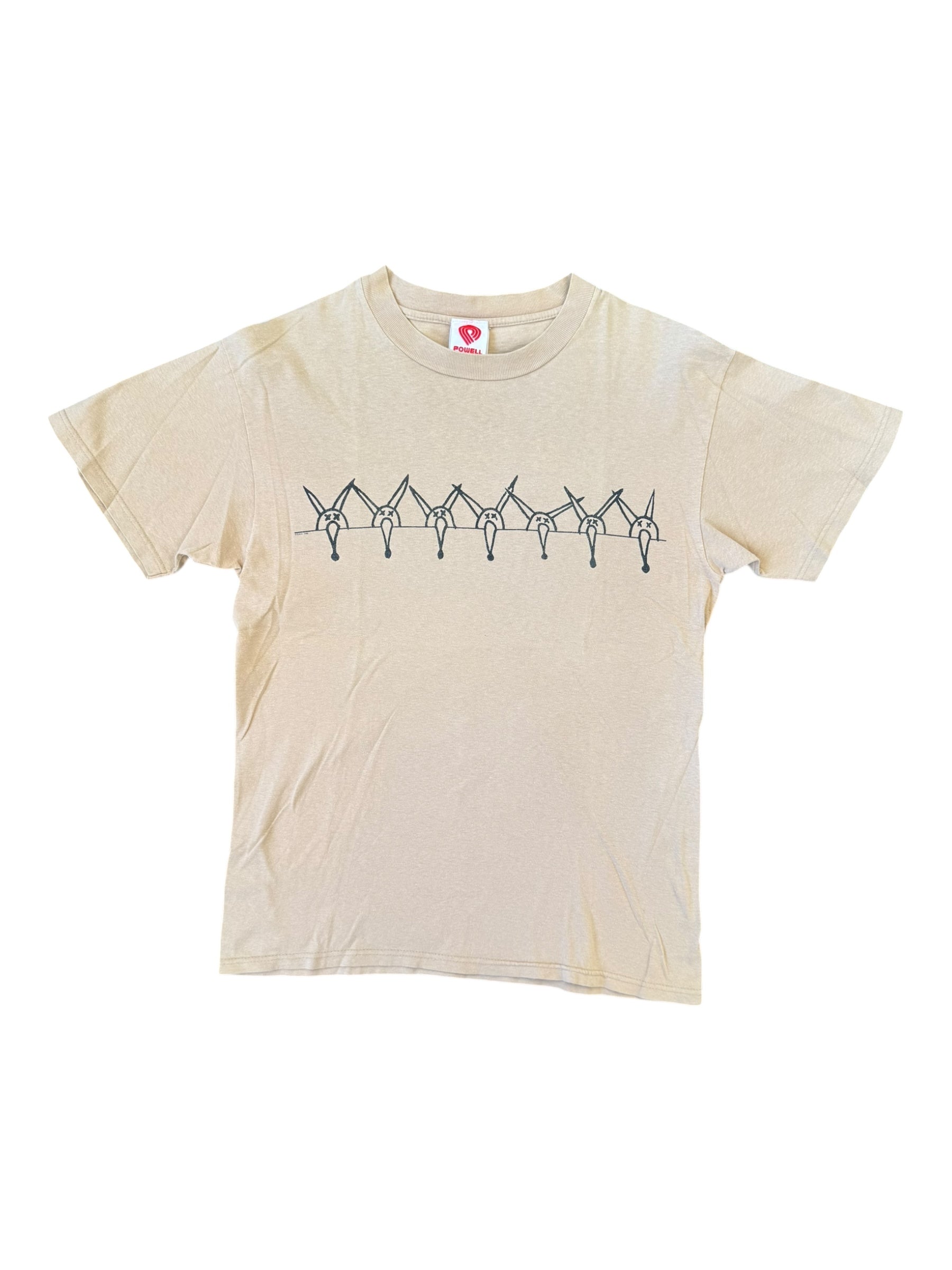 Powell 90s Tan Animal T-shirt Size Medium
