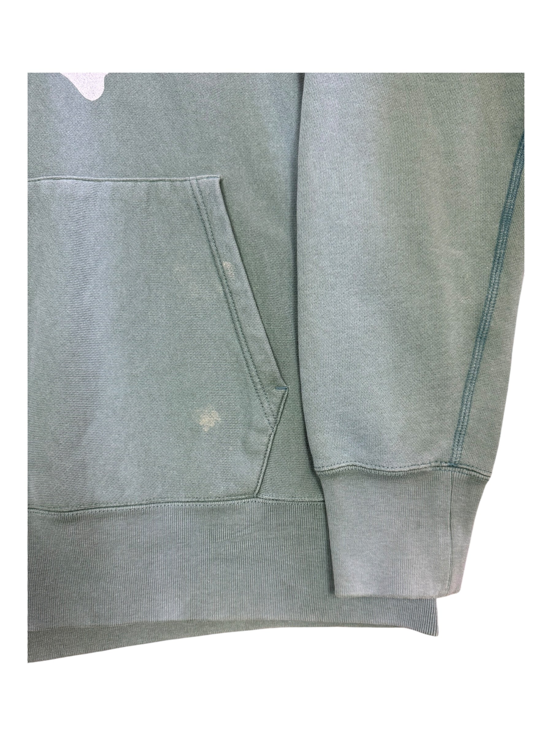 A Bathing Ape 00s Bape Skull Logo Green Faded Size Large