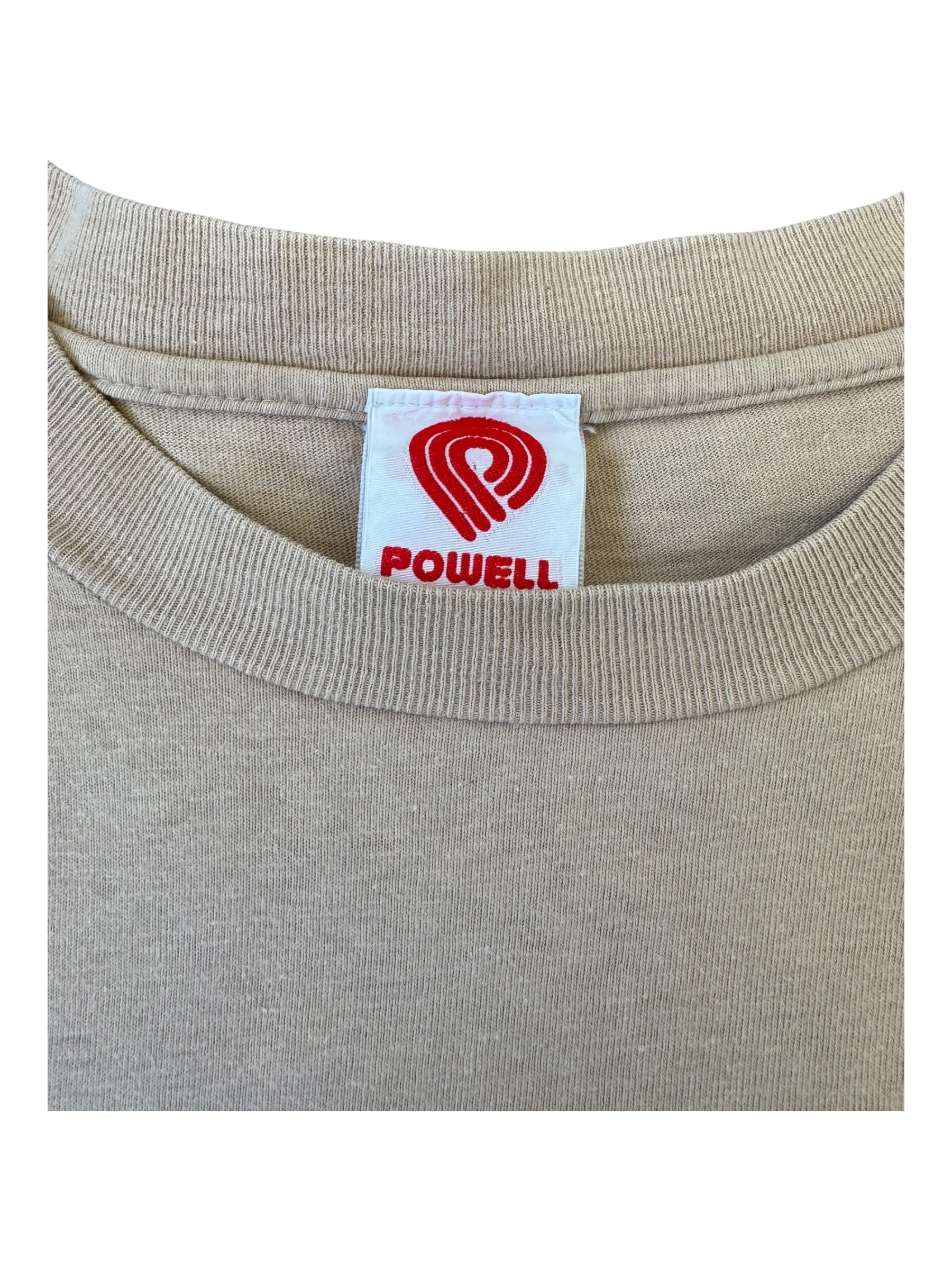 Powell 90s Tan Animal T-shirt Size Medium
