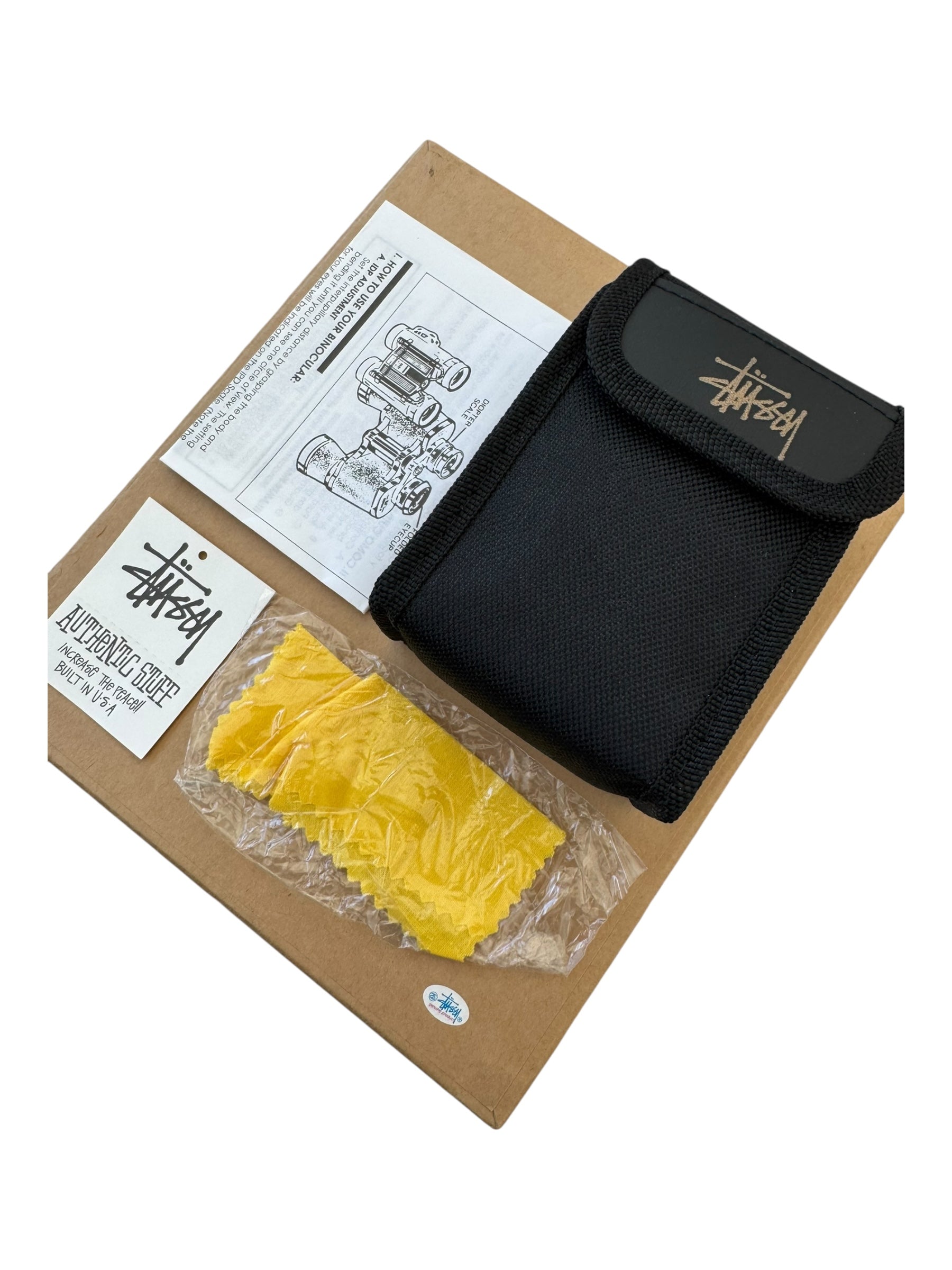 Stussy 90s Yellow Binoculars & Embroidered Pouch
