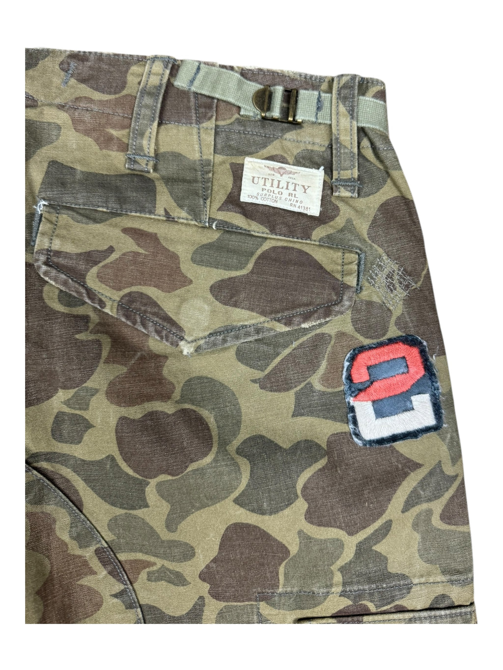 Polo Ralph Lauren Camo Cargo Pants w/ Patches Size 34 / 32