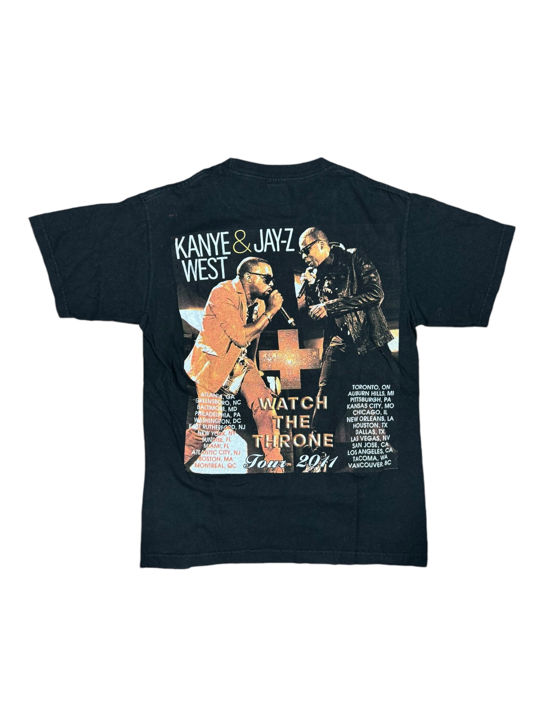 Jay-Z Kanye West 2011 Watch The Throne Double Sided Tour Shirt Small