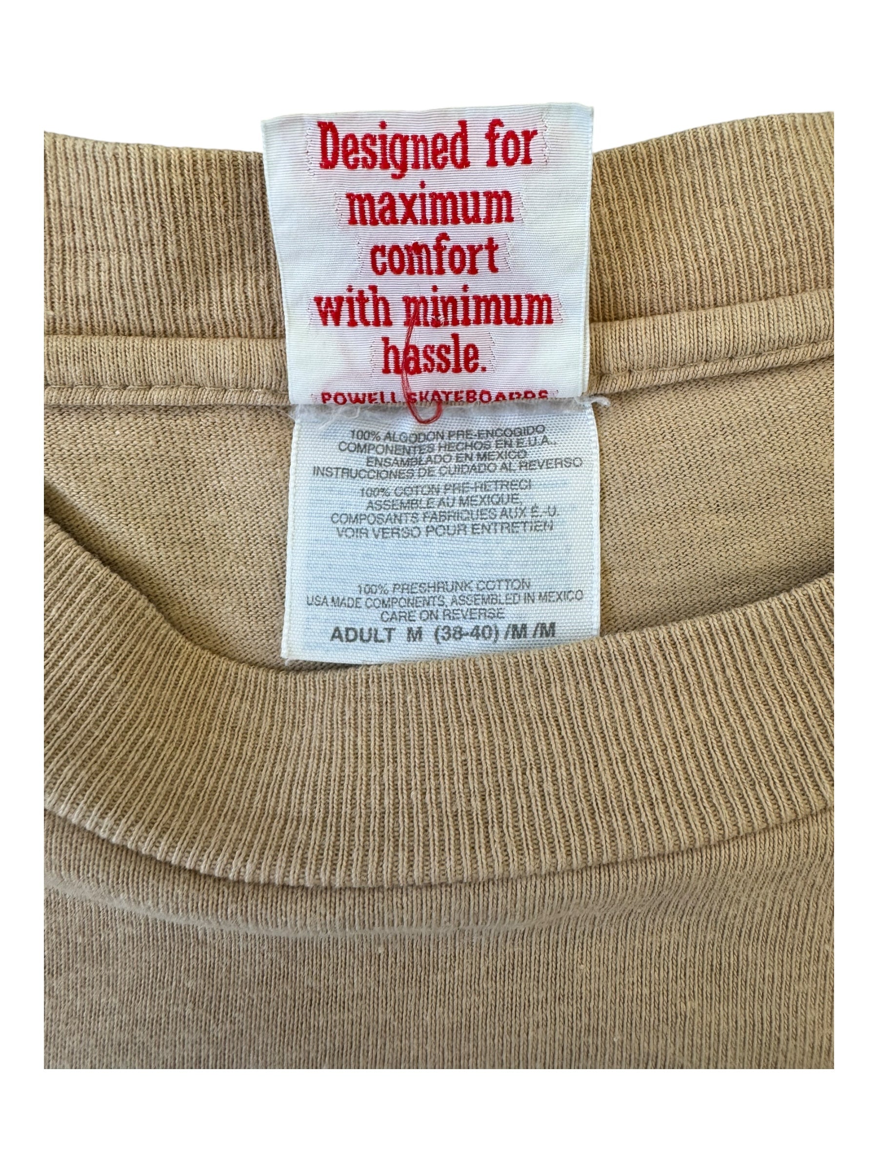 Powell 90s Tan Animal T-shirt Size Medium