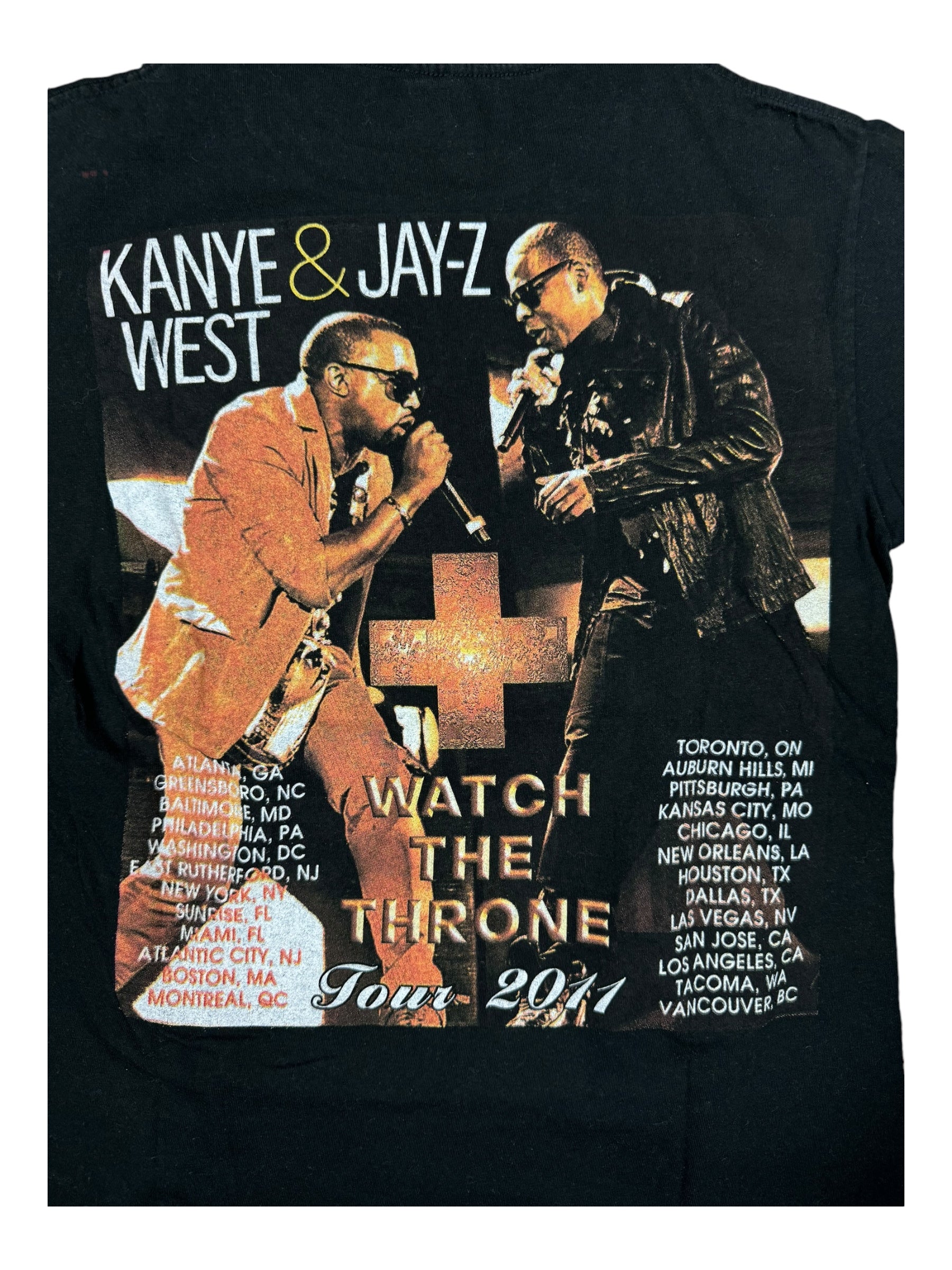 Jay-Z Kanye West 2011 Watch The Throne Double Sided Tour Shirt Small