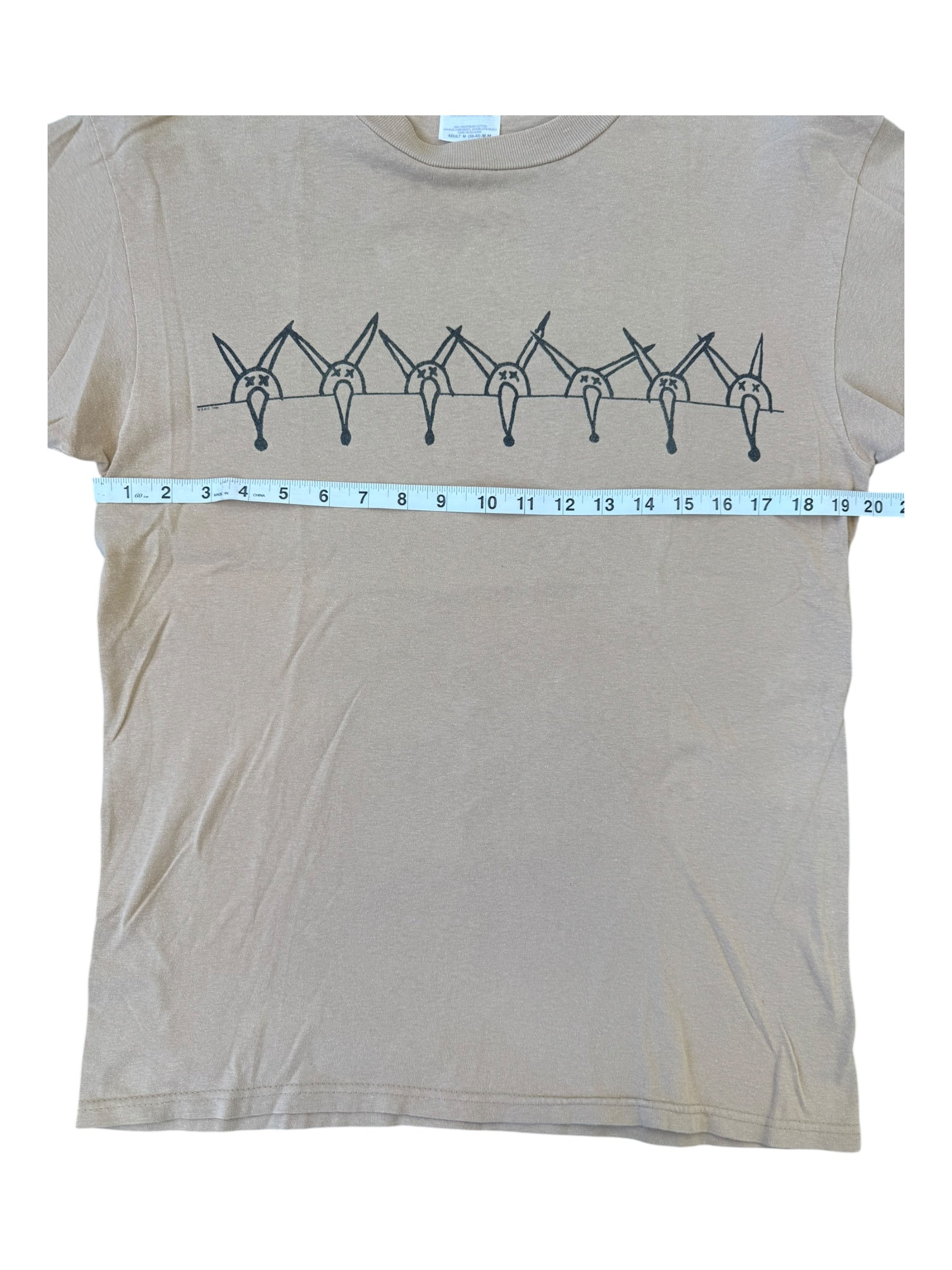 Powell 90s Tan Animal T-shirt Size Medium