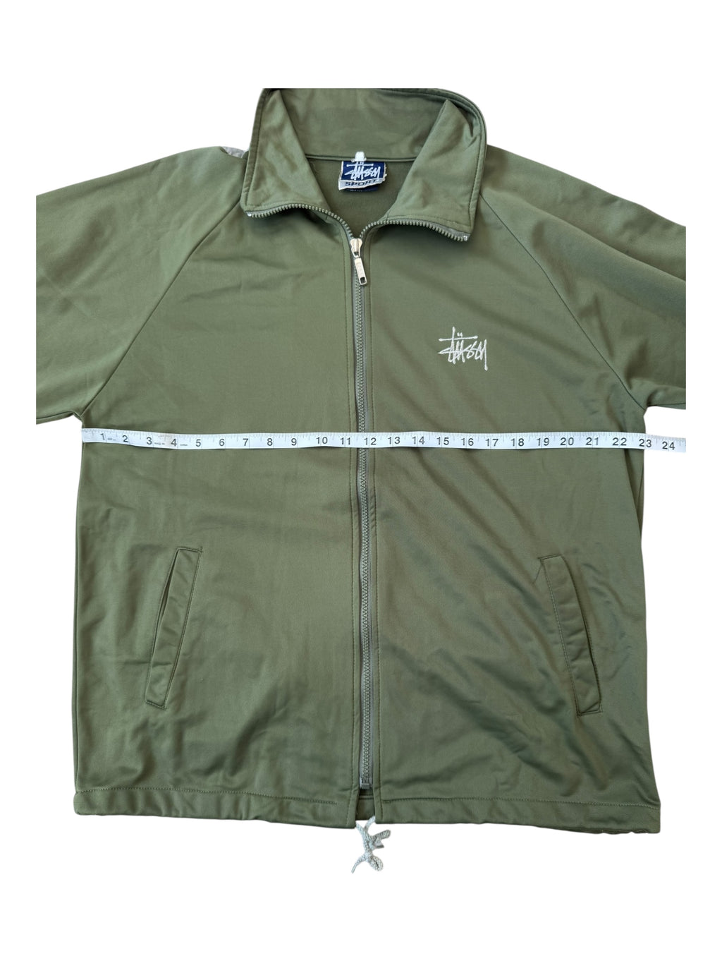 Stussy 90s Stussy Sport Green Track Jacket Size Large
