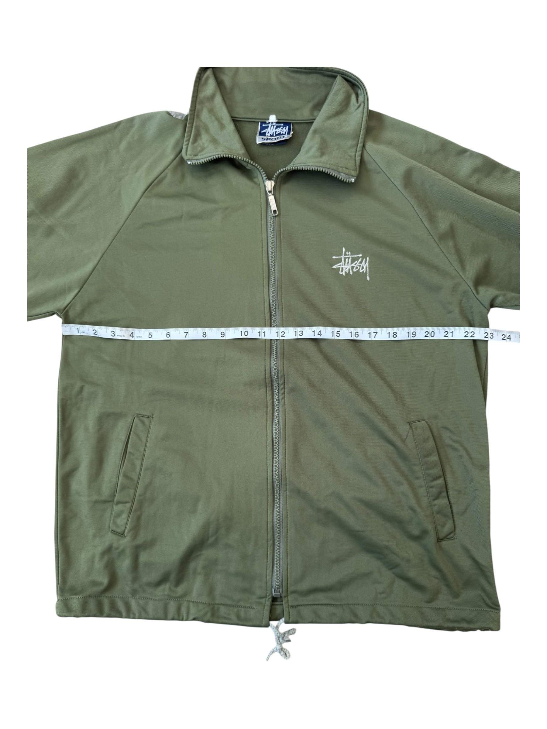 Stussy 90s Stussy Sport Green Track Jacket Size Large