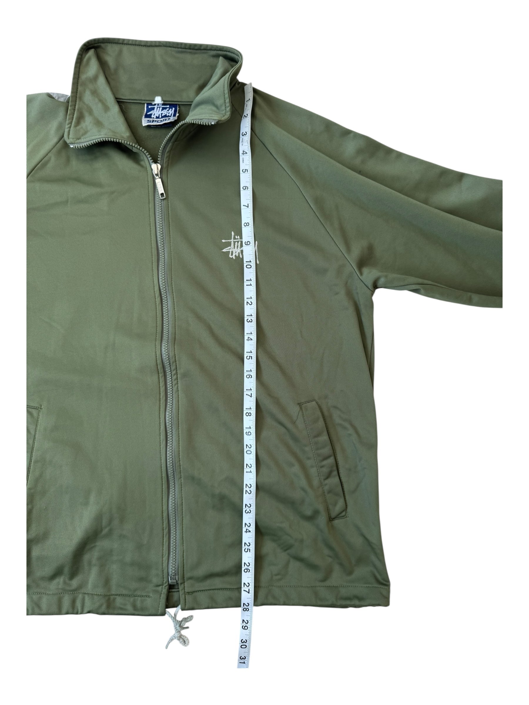 Stussy 90s Stussy Sport Green Track Jacket Size Large