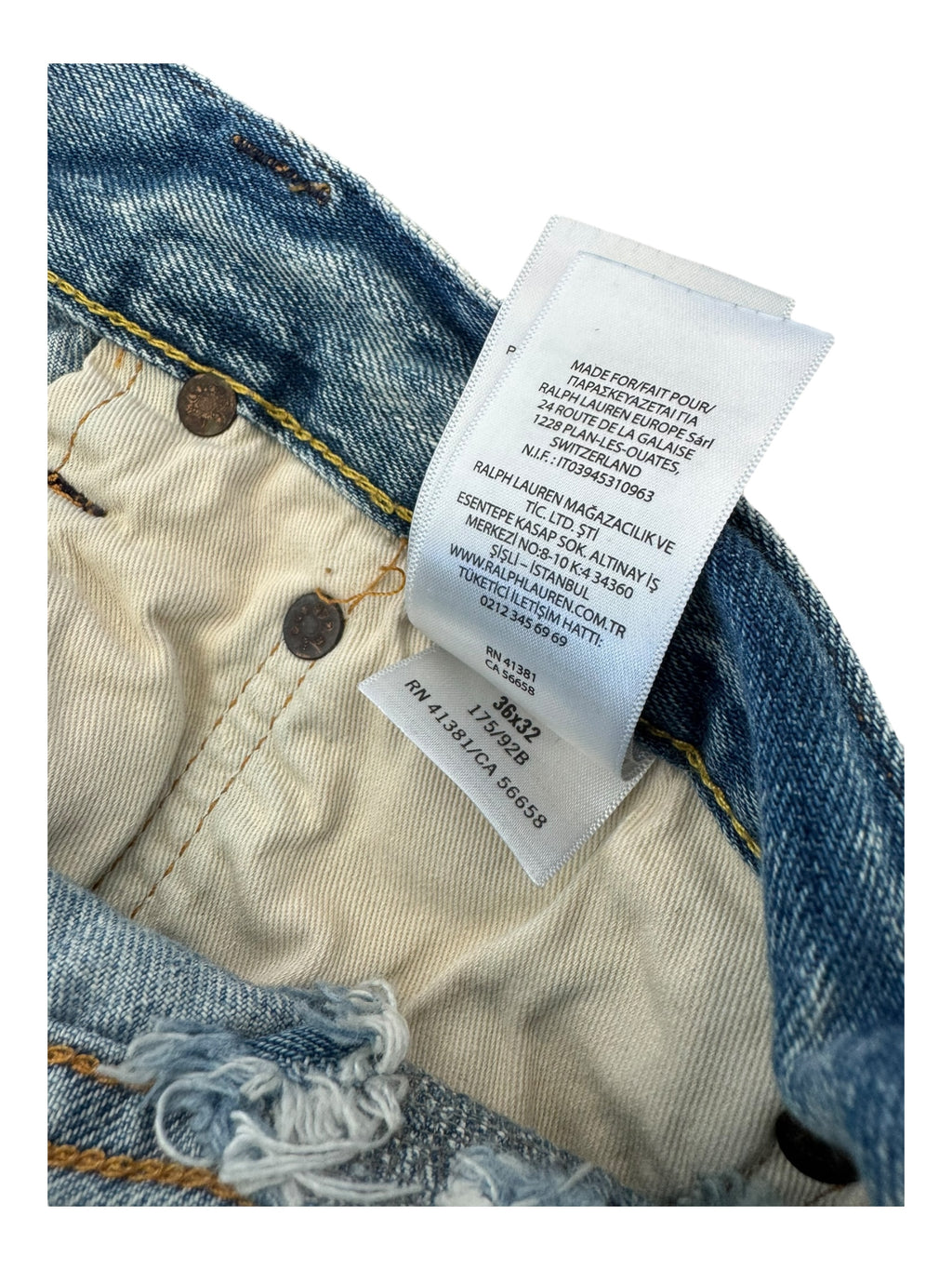 Polo Ralph Lauren Modern Pink Patchwork Denim Size 36 x 32