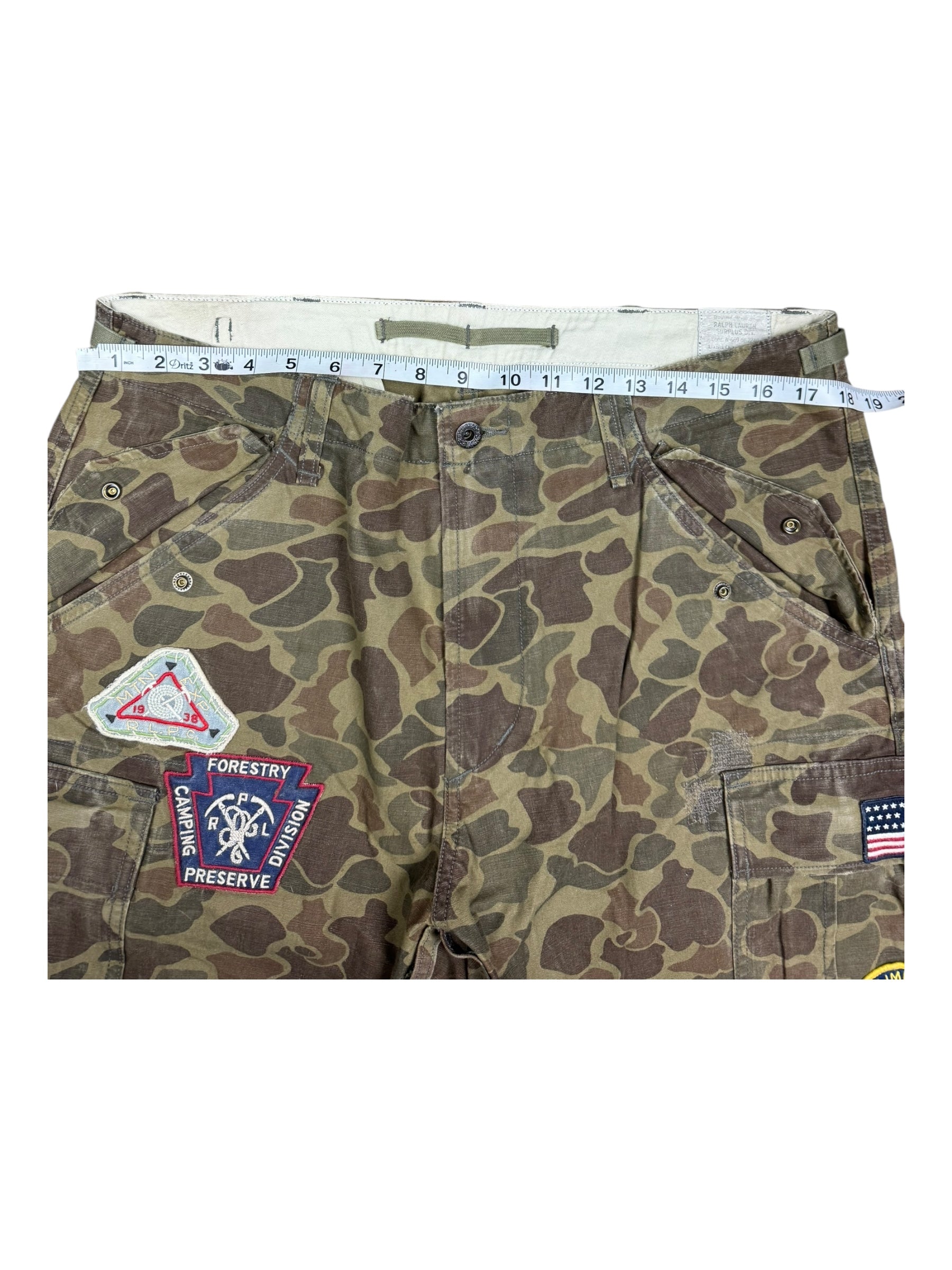 Polo Ralph Lauren Camo Cargo Pants w/ Patches Size 34 / 32
