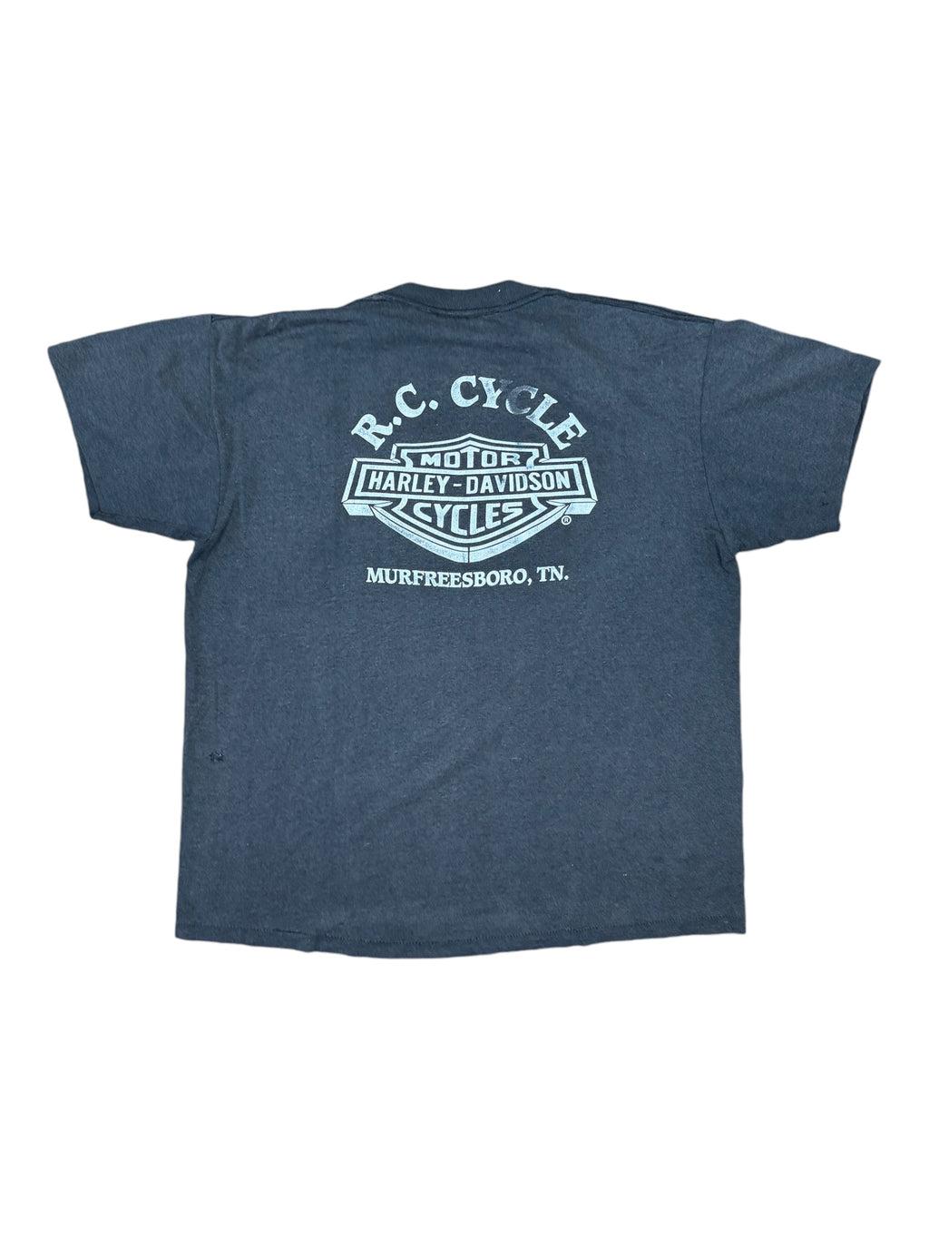 Harley Davidson 90s Heather Grey 3D Emblem Rolling Thunder Size XL