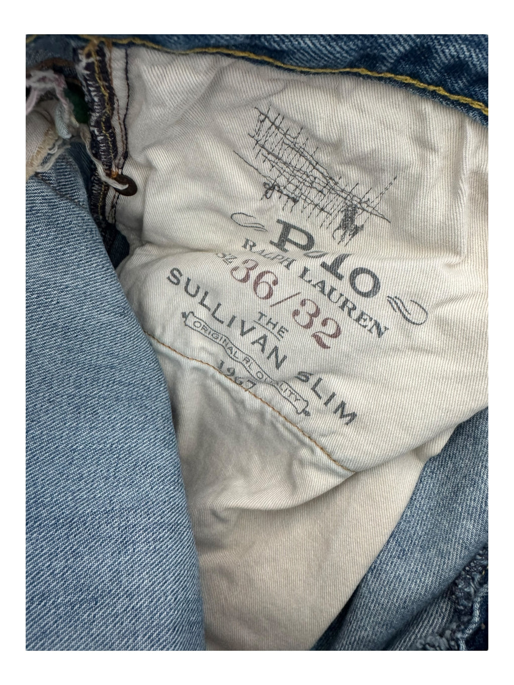 Polo Ralph Lauren Modern Pink Patchwork Denim Size 36 x 32