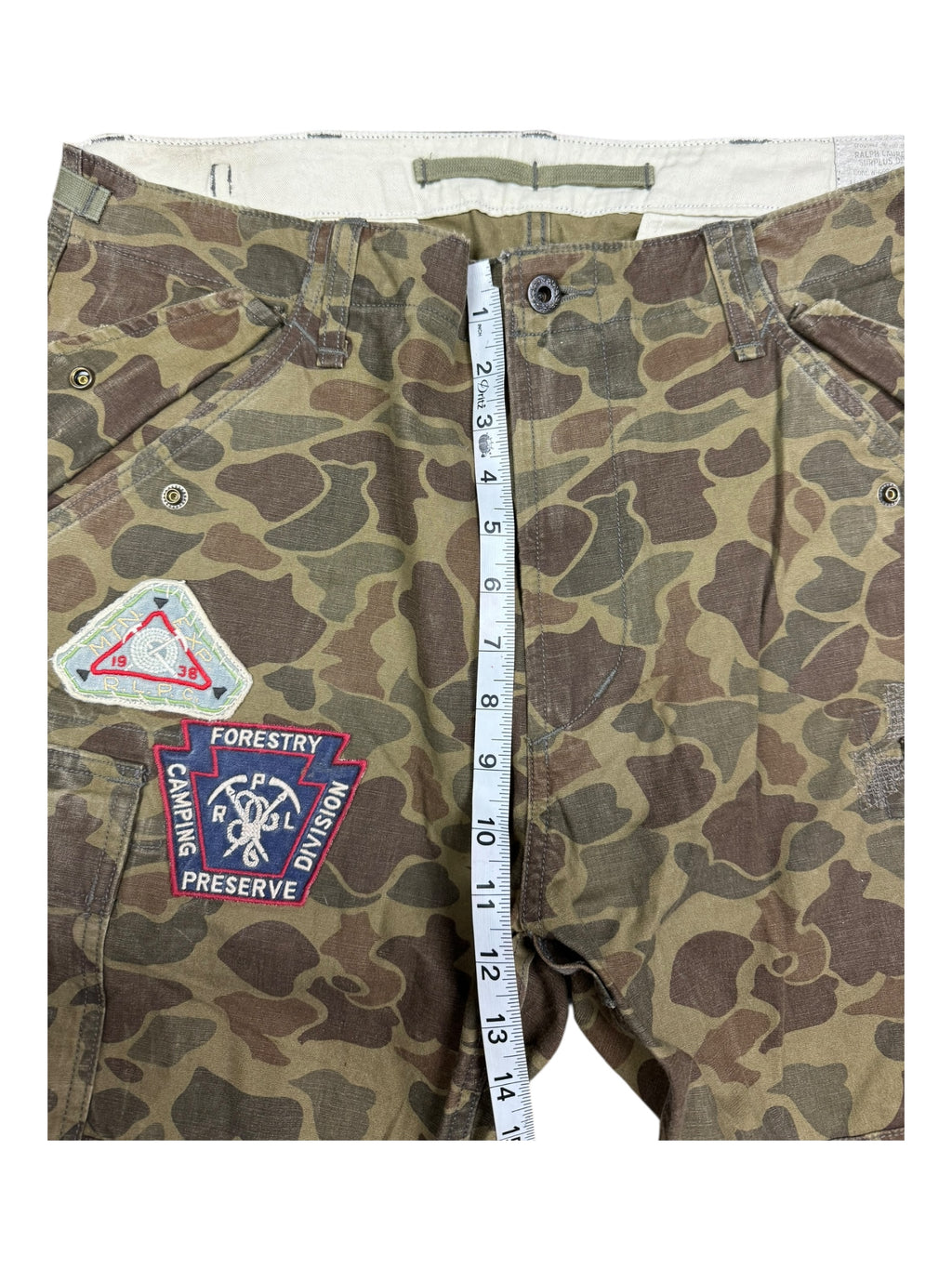 Polo Ralph Lauren Camo Cargo Pants w/ Patches Size 34 / 32