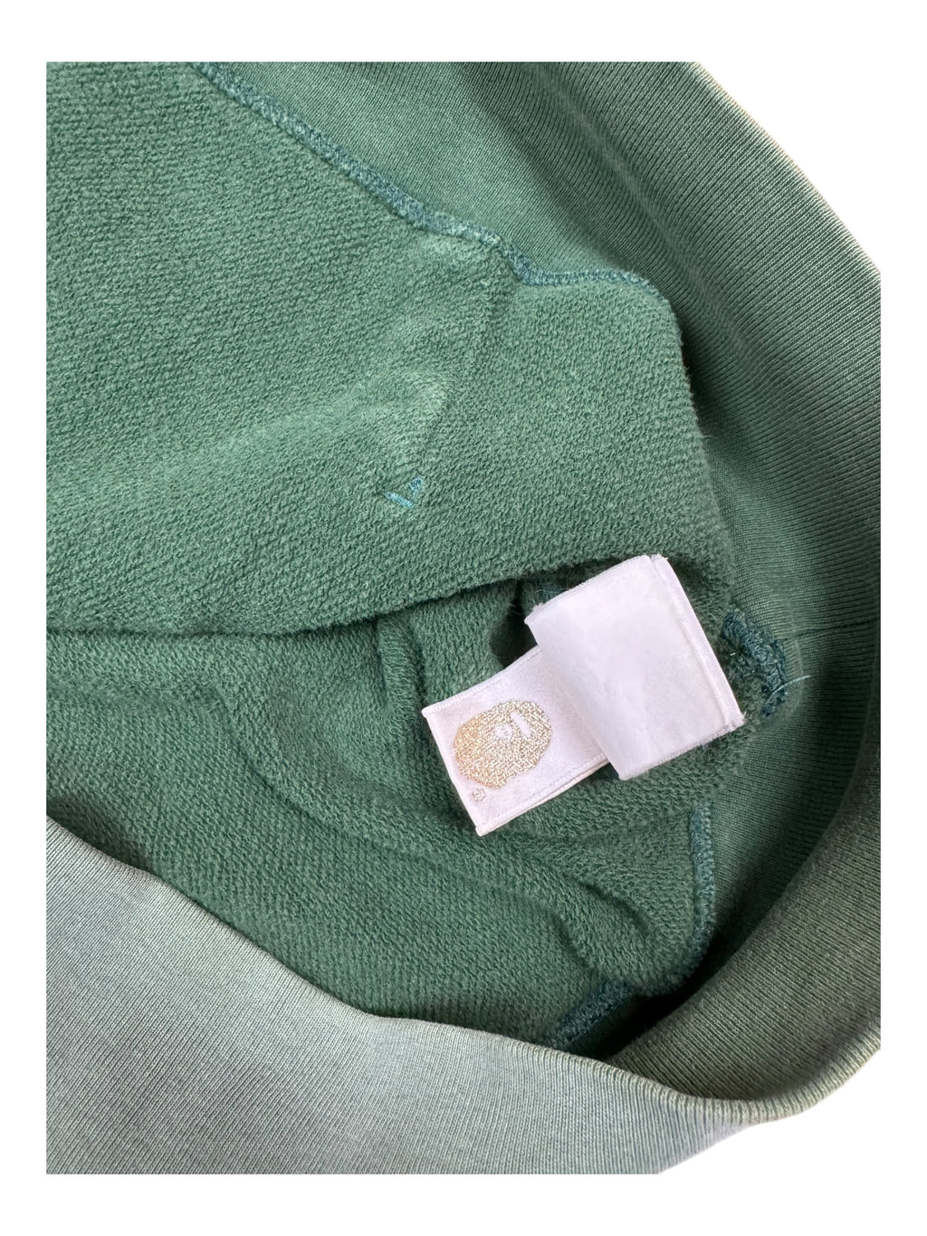 A Bathing Ape 00s Bape Skull Logo Green Faded Size Large