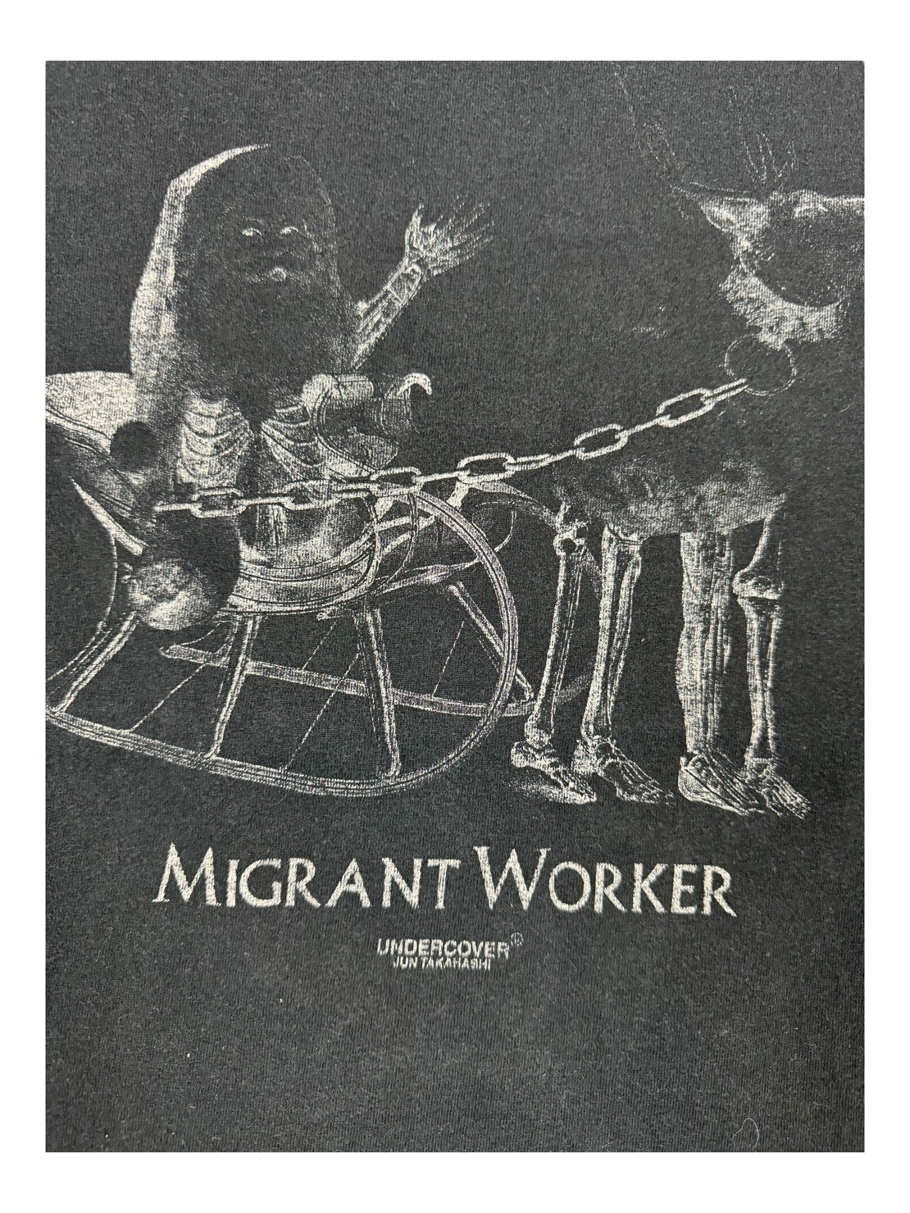 Undercover 90s Migrant Worker Black T-Shirt Size Medium