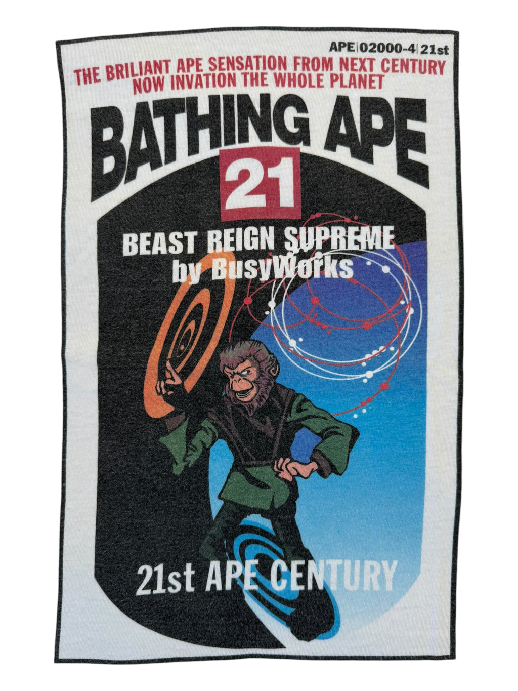 Bape 90s Beast Reign Supreme by Busy Works Oneita Size Large