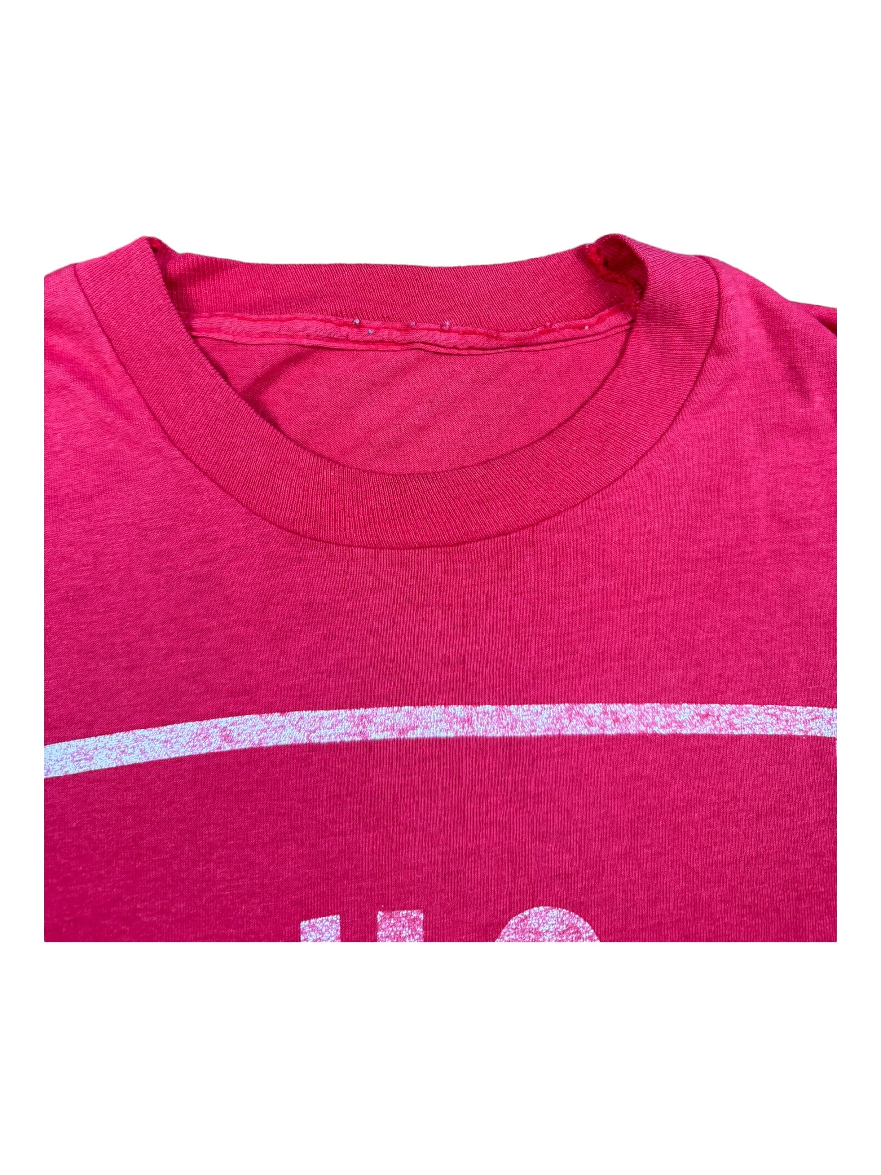 US PRINTING INK UNION THIN T-SHIRT RED 70s 80s SZ M/L