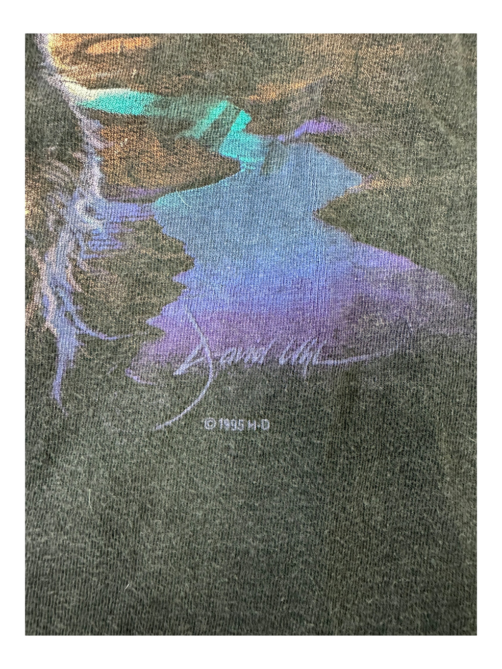 Harley Davidson 90s Black Wolves Faded Size XXL