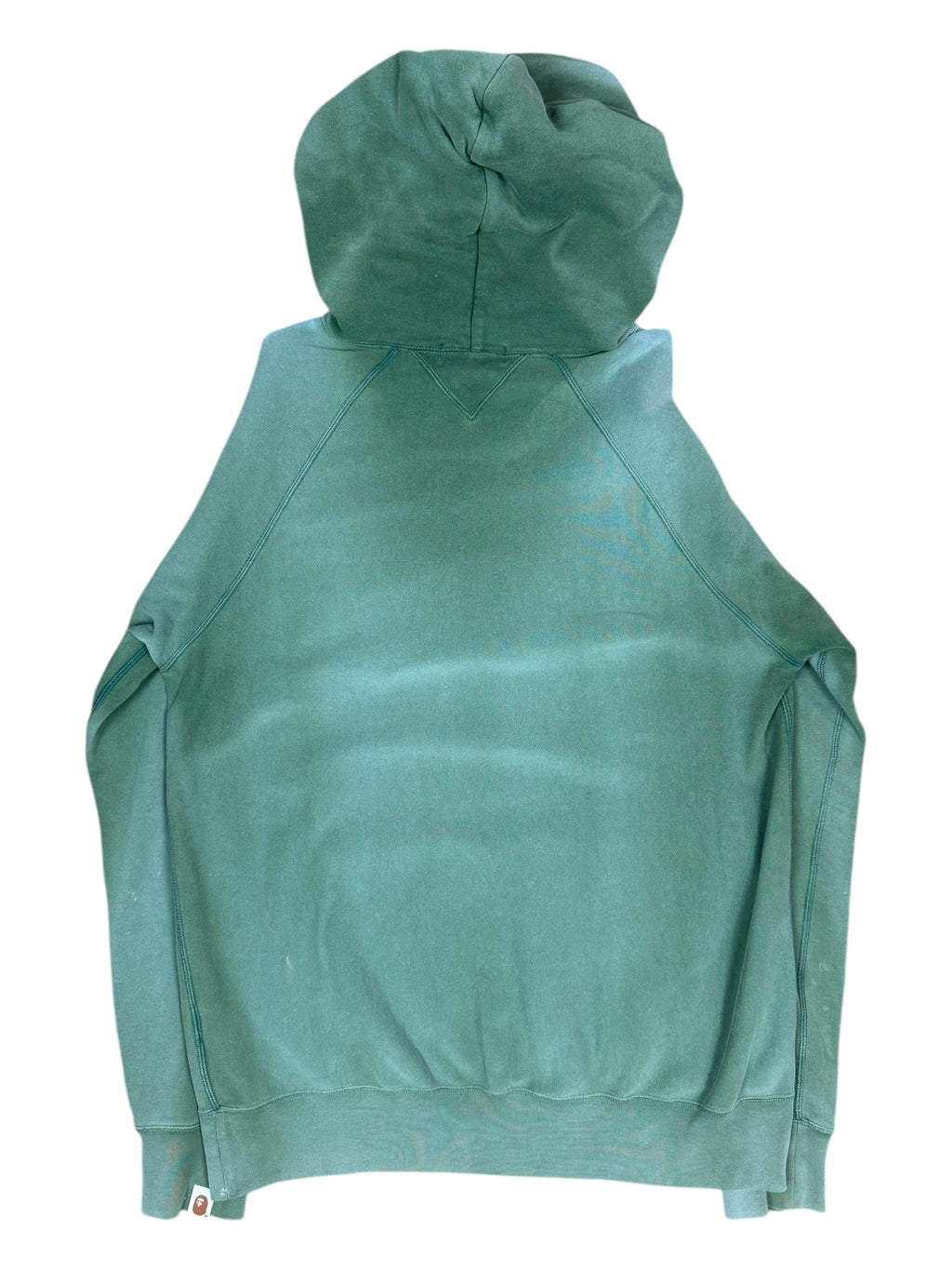 A Bathing Ape 00s Bape Skull Logo Green Faded Size Large