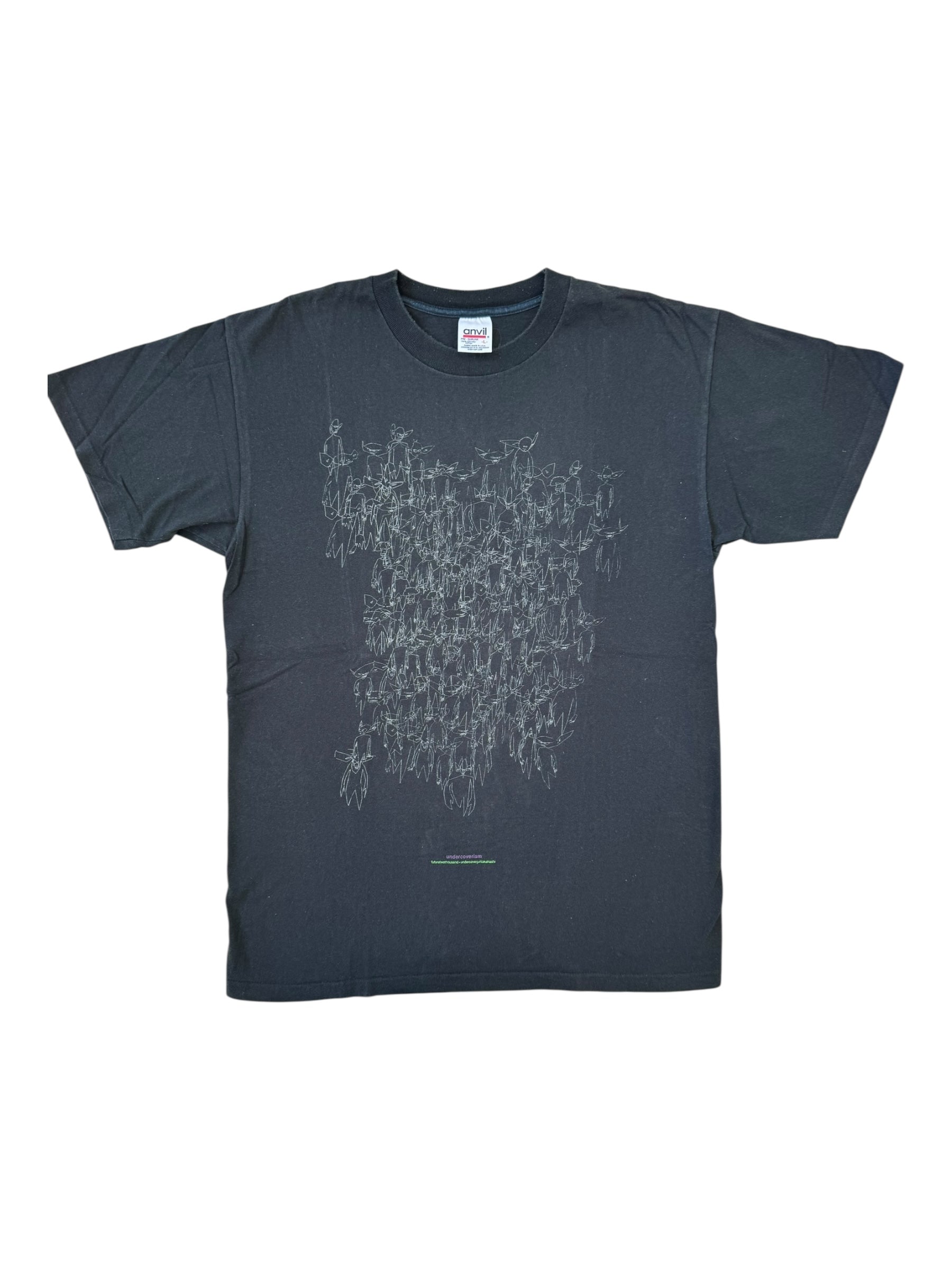 Futura 90s Black Undercover Pointman Collage Anvil Tag Size Large