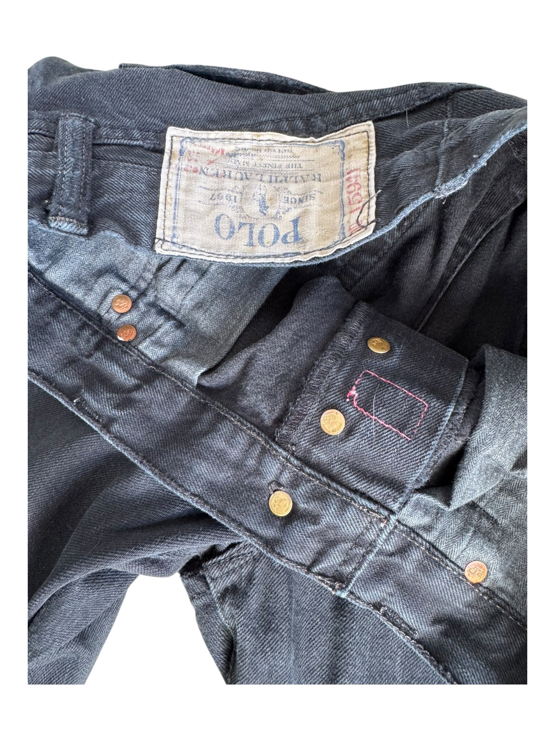 Polo Ralph Lauren 867 Classic Fit Hudson Black Mens 34x32 Jeans